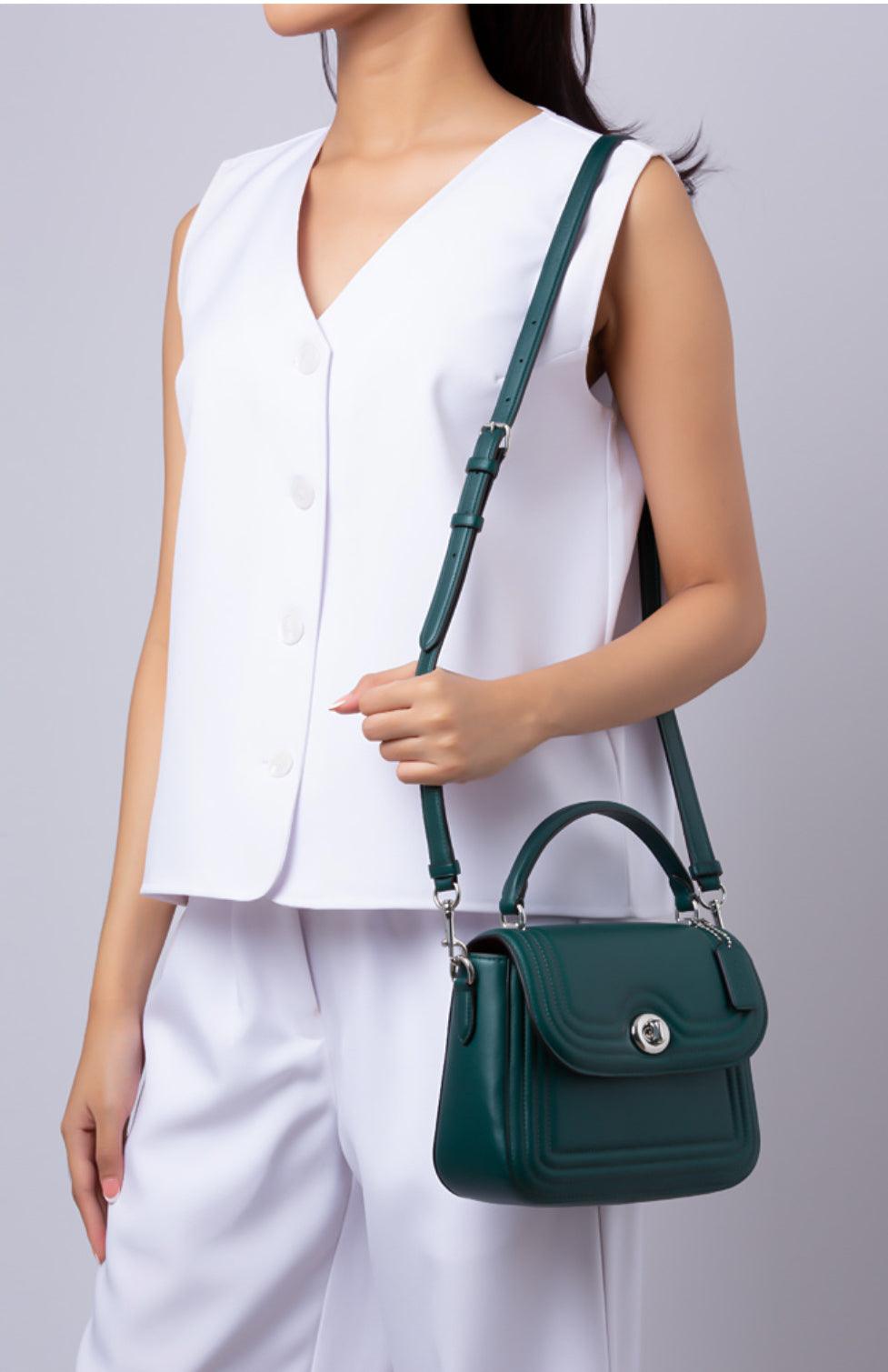 Coach Marlie Top Handle Satchel with Border Quilting