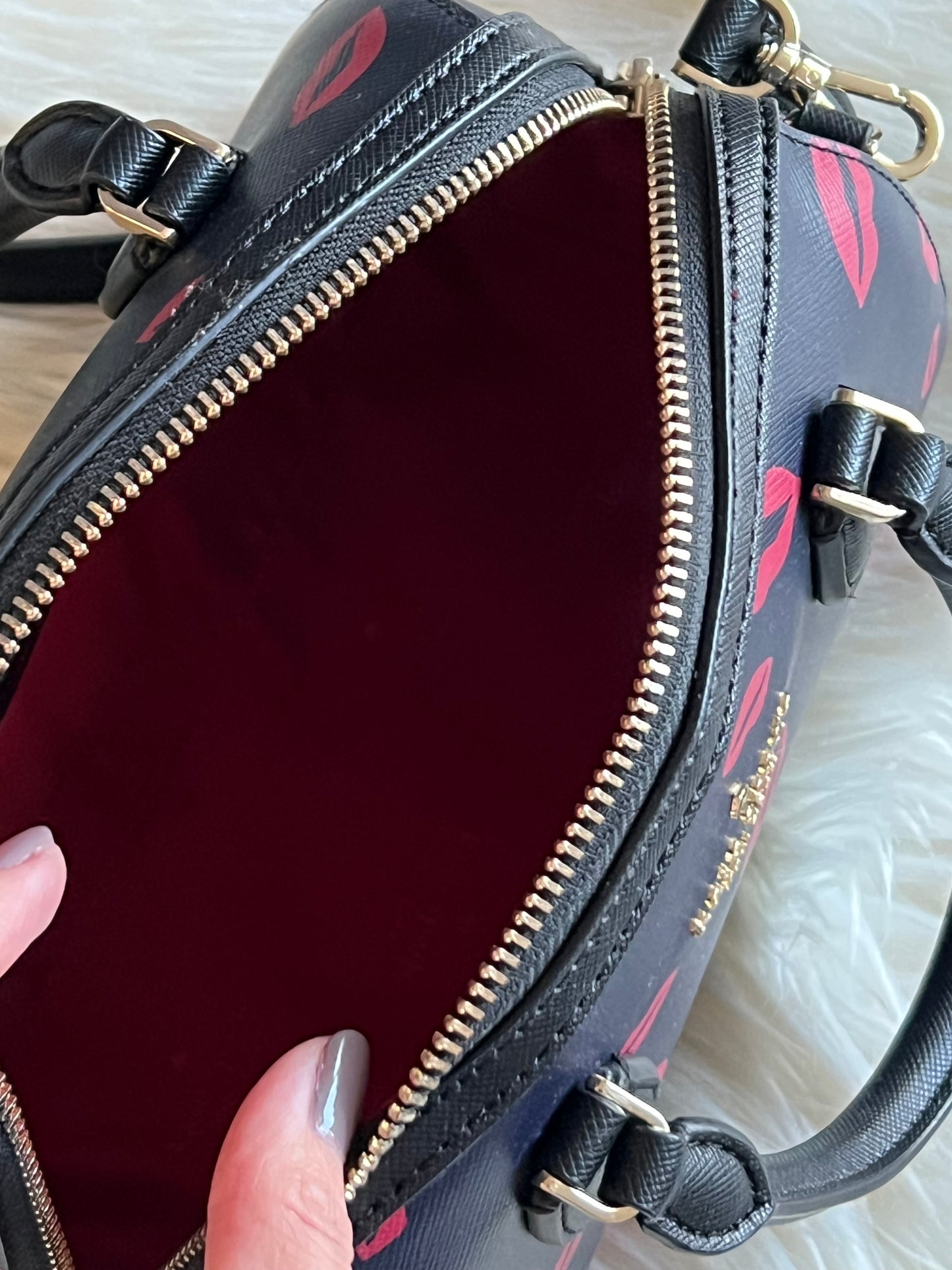 Kate Spade Madison Lip Toss Duffle Crossbody