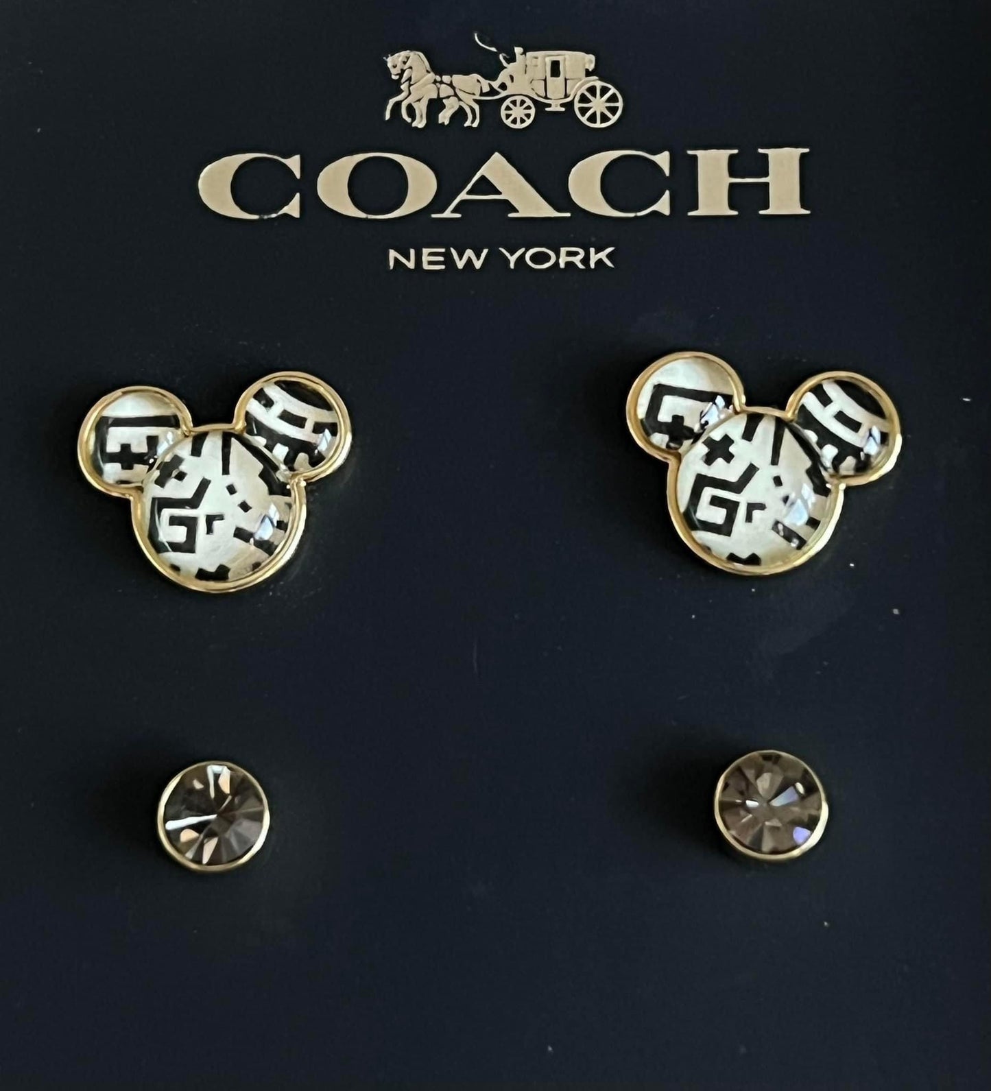 Coach Disney Mickey Mouse X Keith Haring Stud Earrings Set