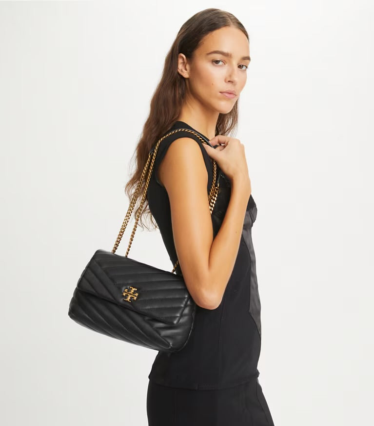 Tory Burch Small Kira Chevron Pleated Convertible Shoulder Bag