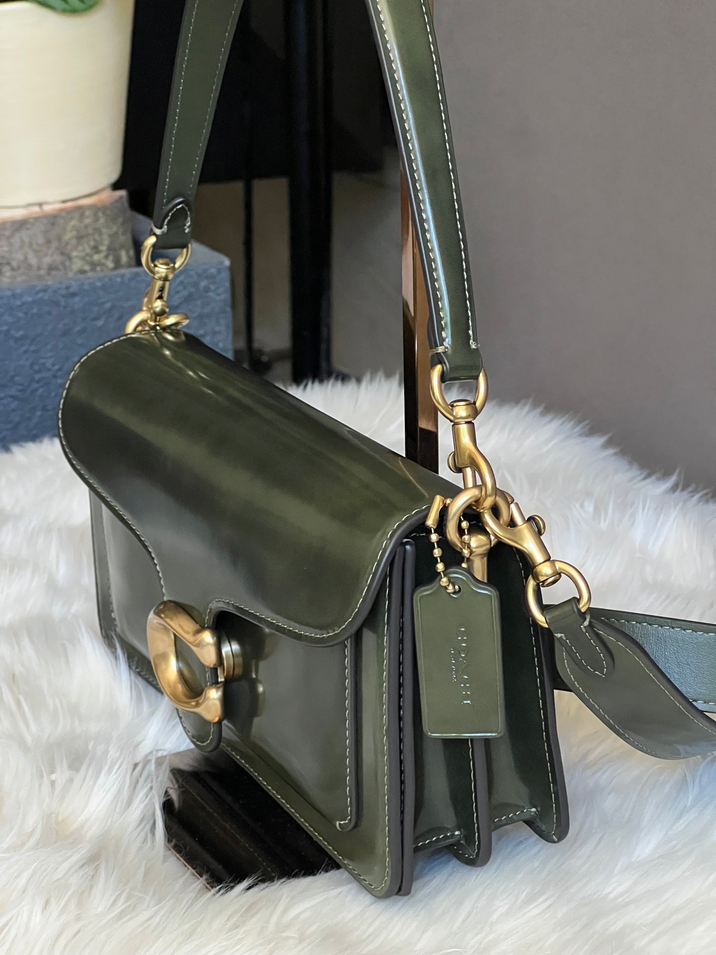 Coach Tabby Shoulder Bag 26 in Spazzolato Leather