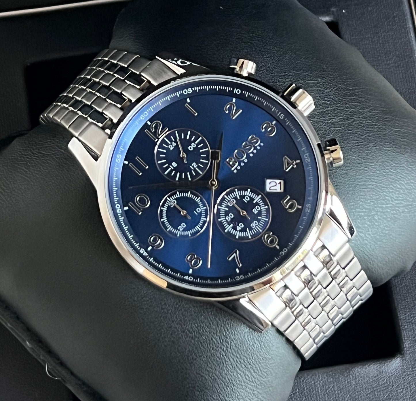 Hugo Boss Men’s Blue Navigator Chronograph Watch