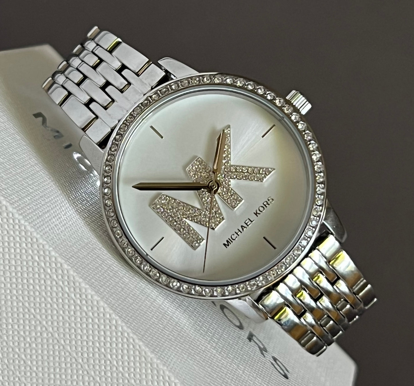 Michael Kors Women’s Three-Hand Stainless Steel Watch and Slider Bracelet Set