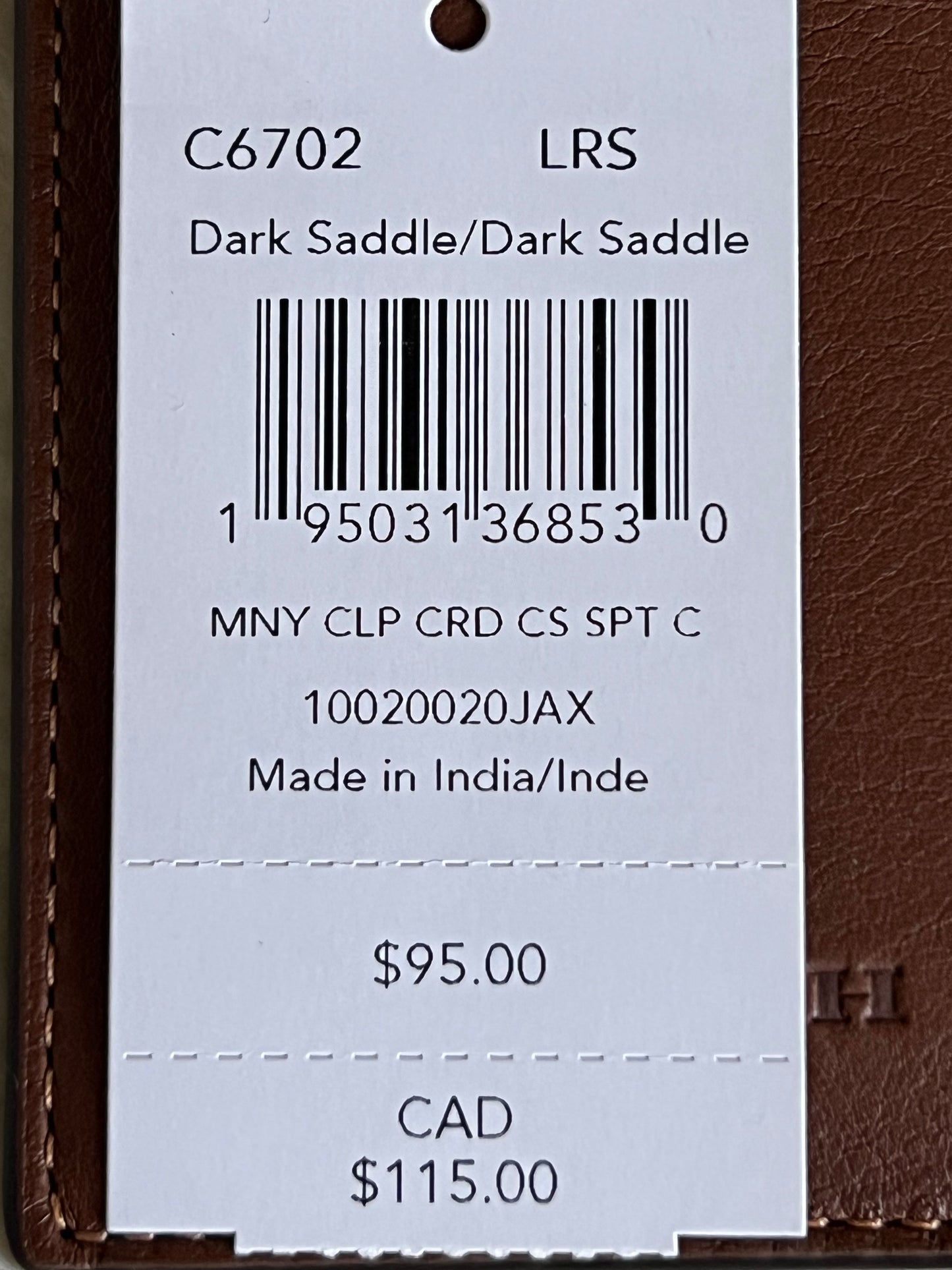 Coach Money Clip Card Case