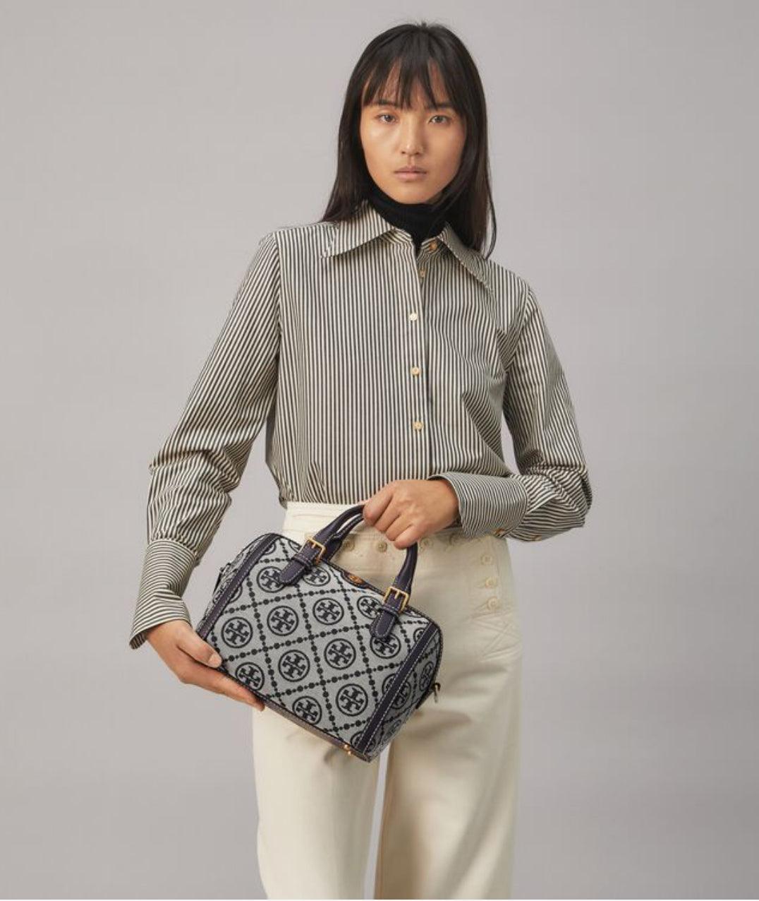 Tory Burch Monogram Jacquard Barrel Bag