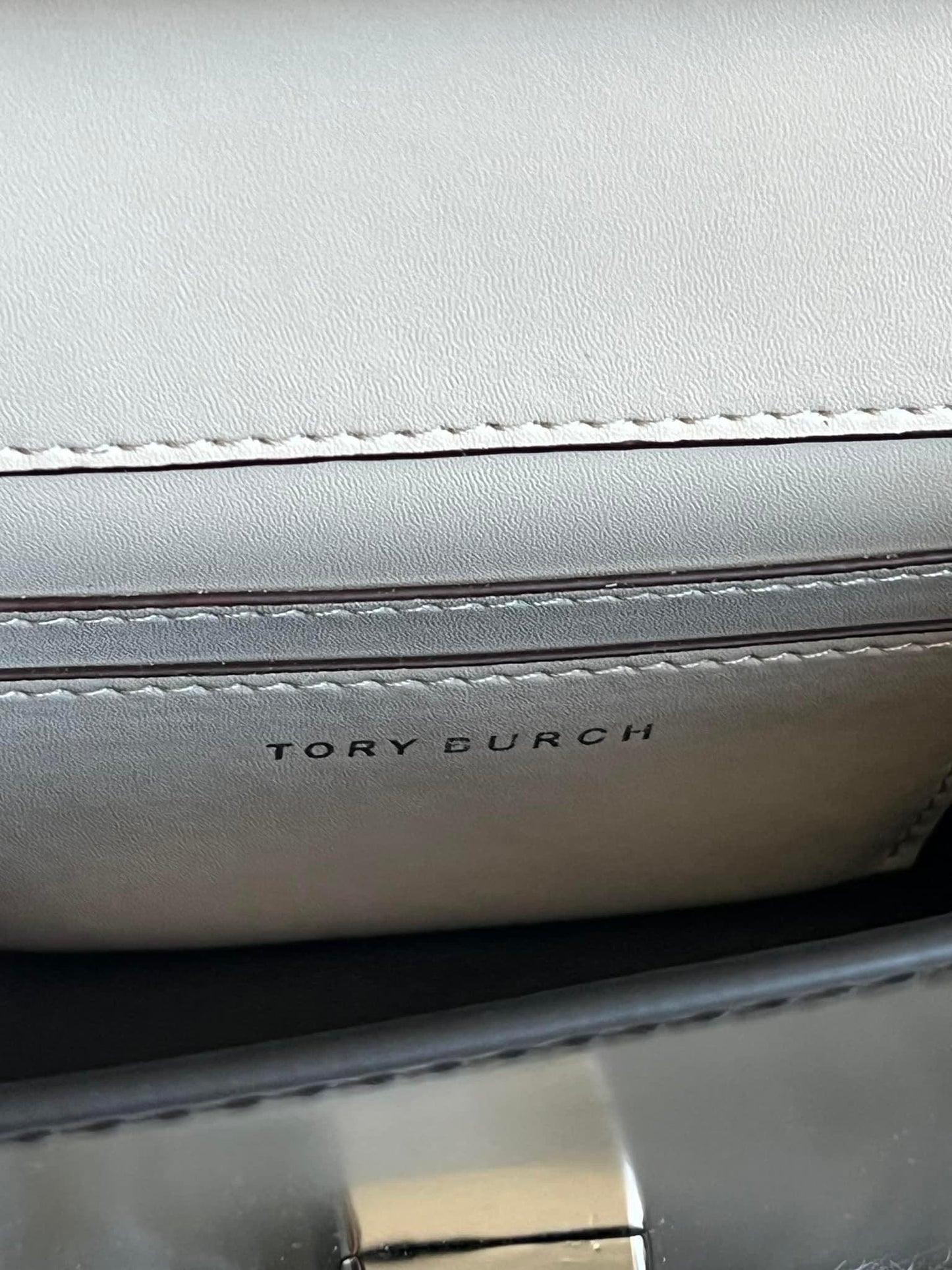 Tory Burch T Monogram Bon Bon Spazzolato Mini Top-handle Bag