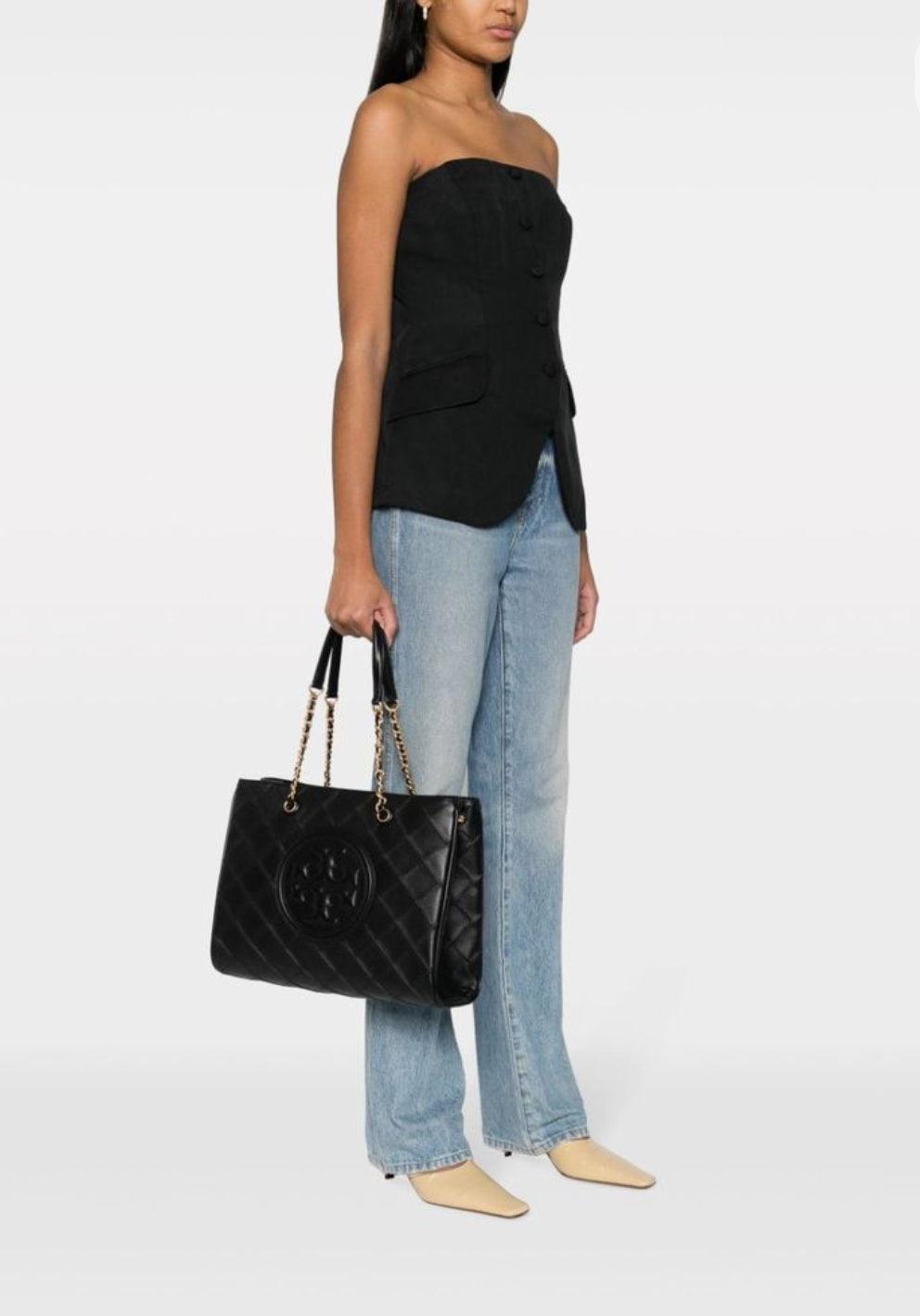 Tory Burch Fleming Leather Tote Bag