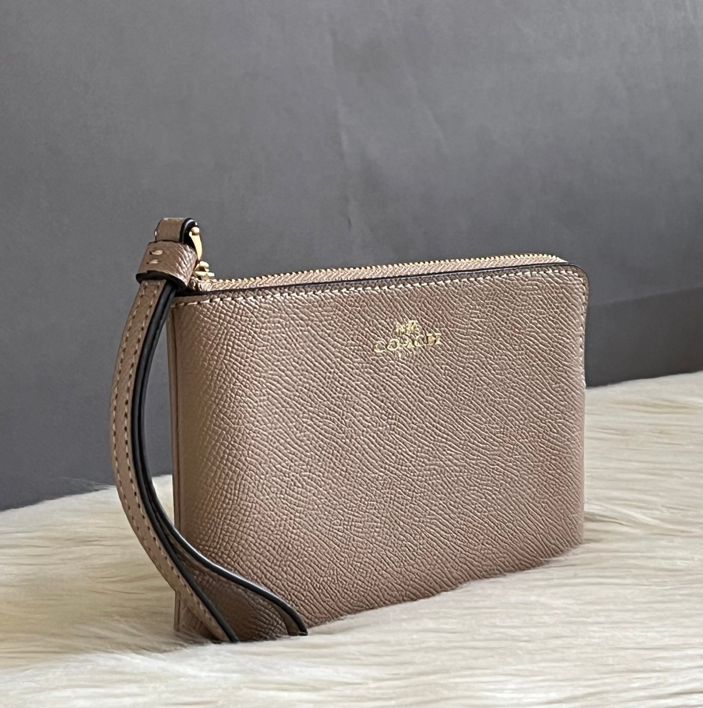 Coach Corner Zip Wristlet