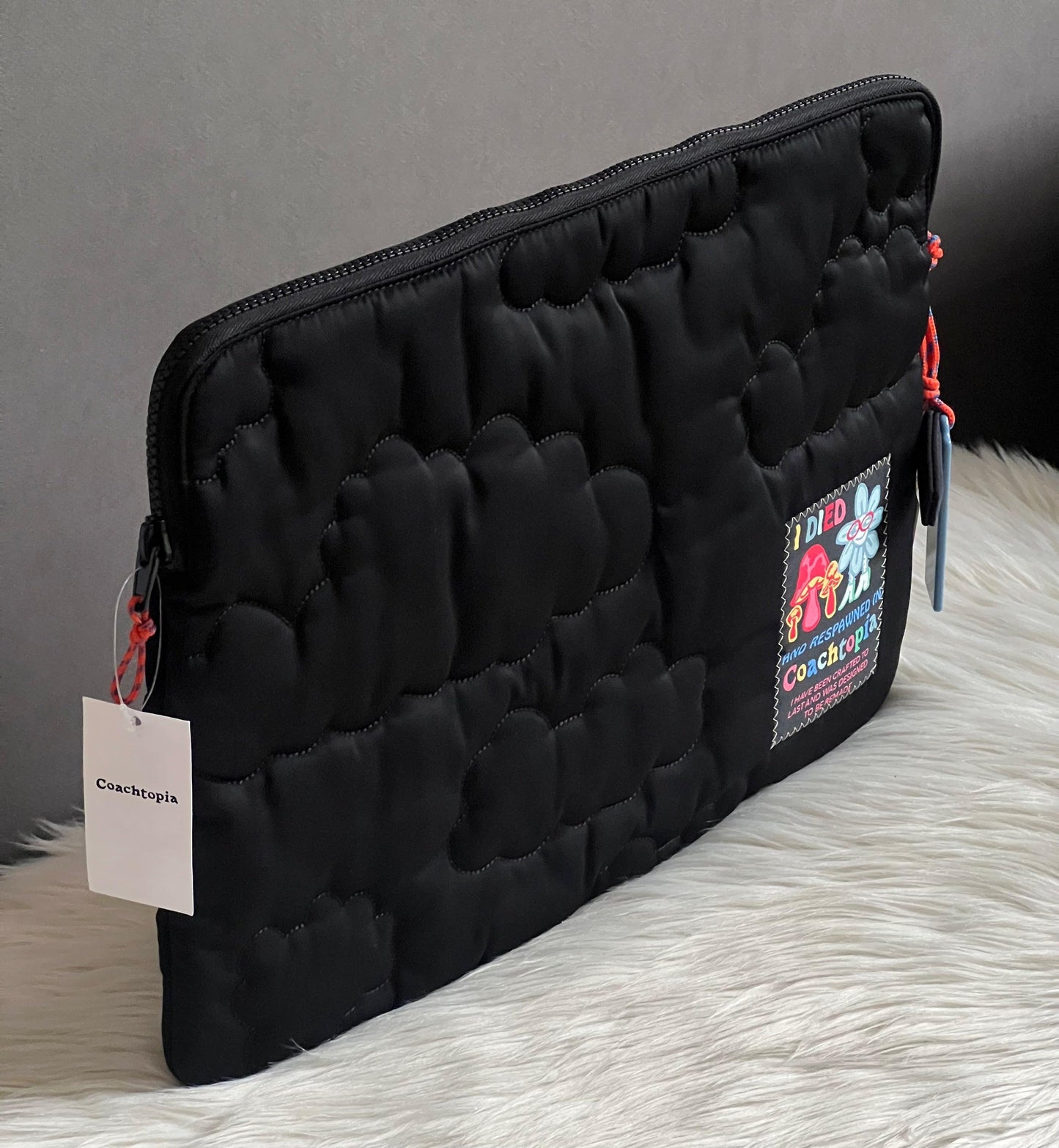 Coach Coachtopia Loop Quilted Cloud Laptop Sleeve