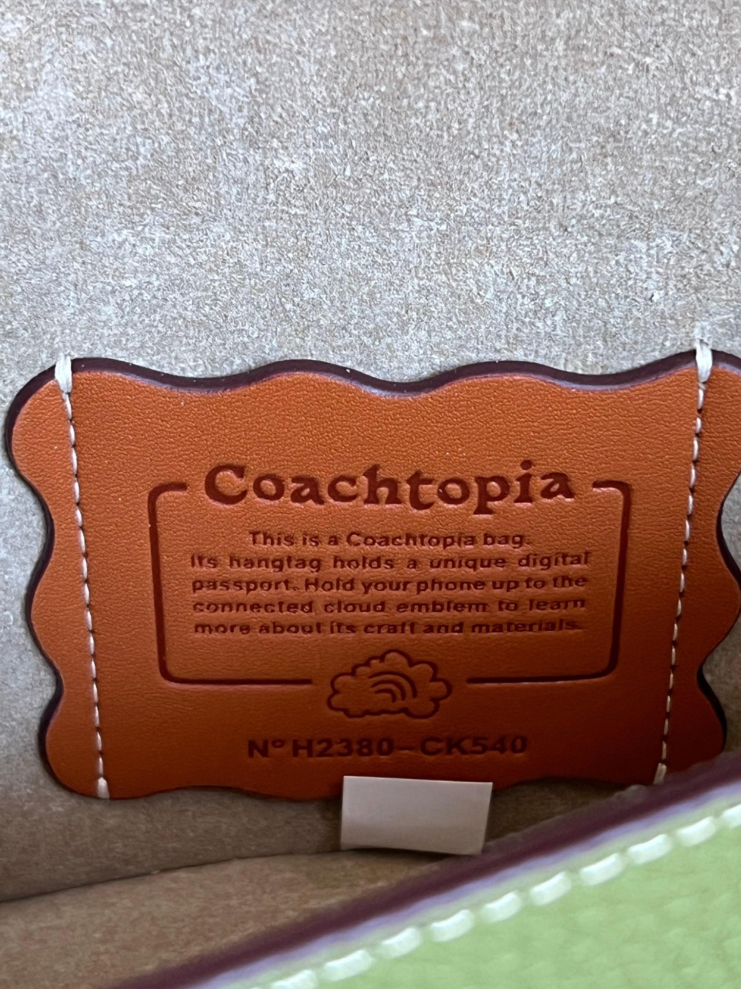 Coach Wavy Dinky Bag with Colorful Binding in Upcrafted Leather