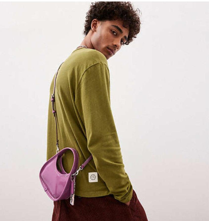 Coach Mini Ergo Bag with Crossbody Strap in Crinkled Patent Leather