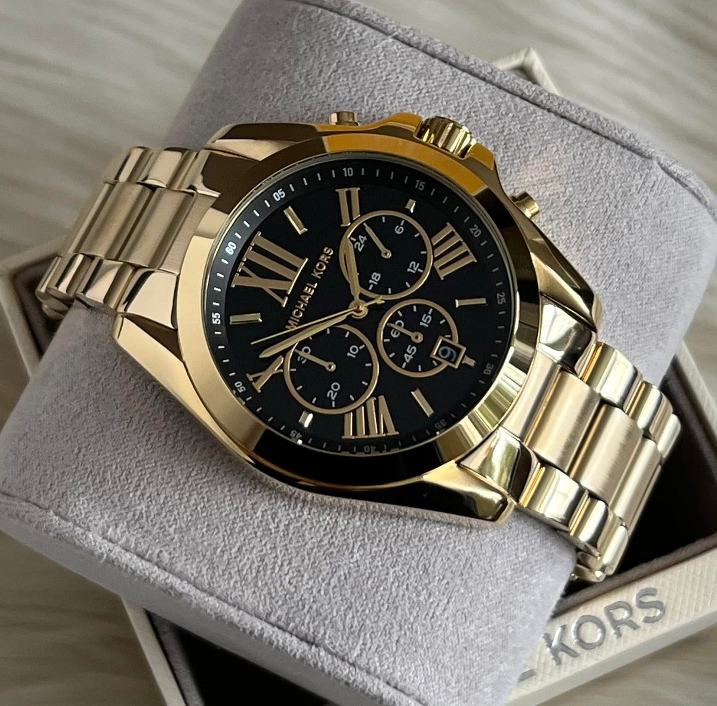 Michael Kors Women’s Oversized Bradshaw Gold-Tone Watch