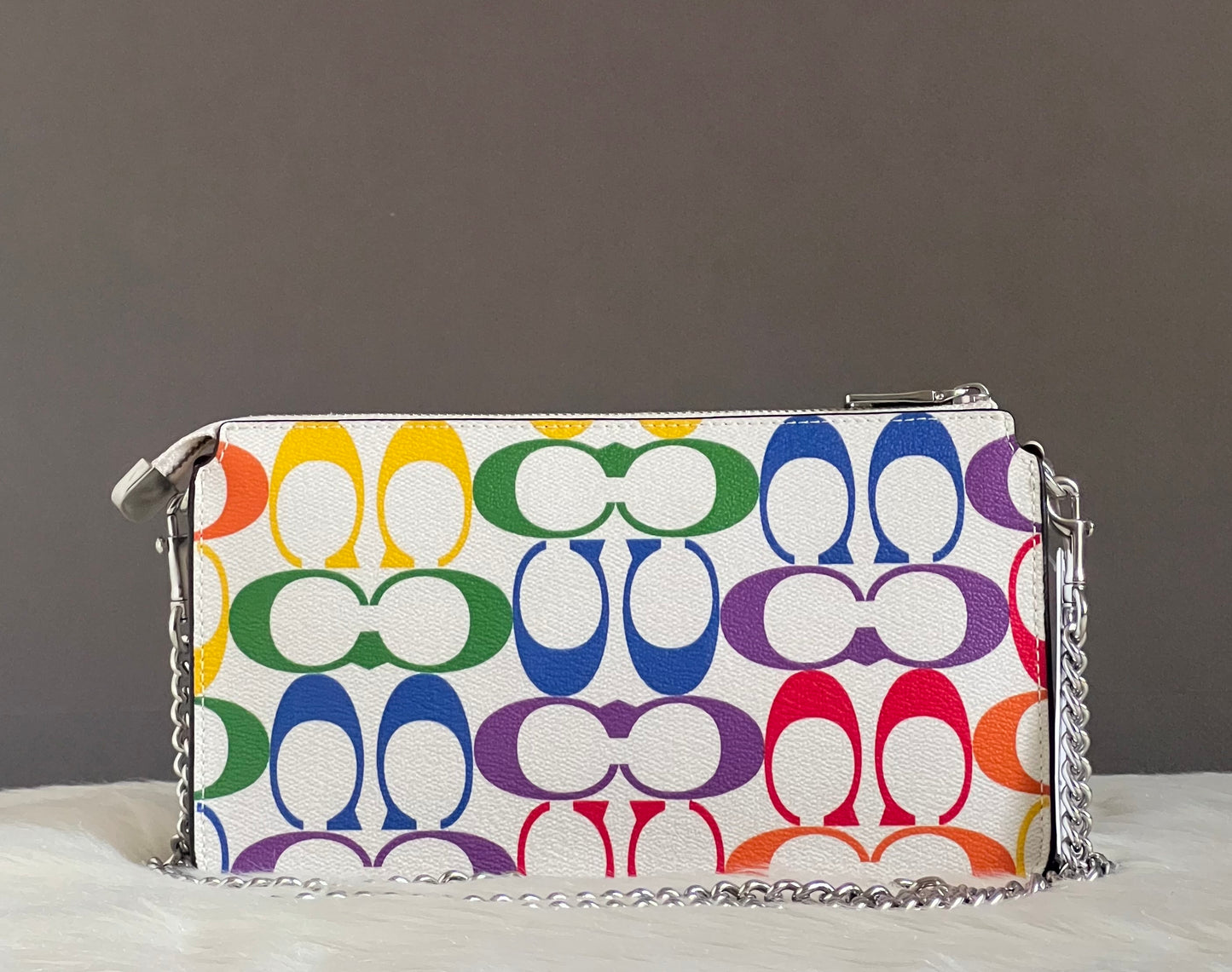 Coach Poppy Crossbody in Rainbow Signature Canvas