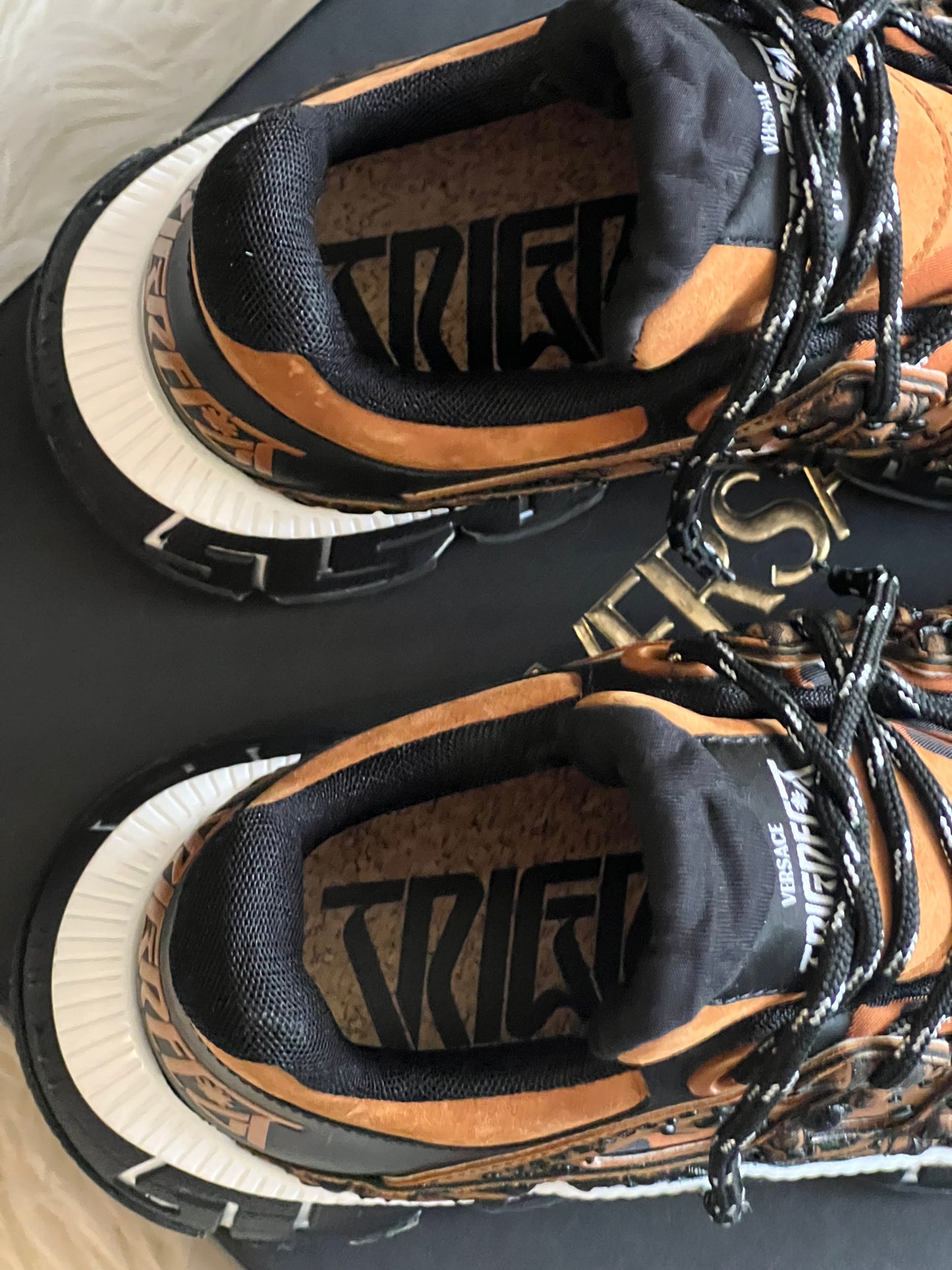 Versace Sneaker Vitello Stampa Dalmata Mix Material