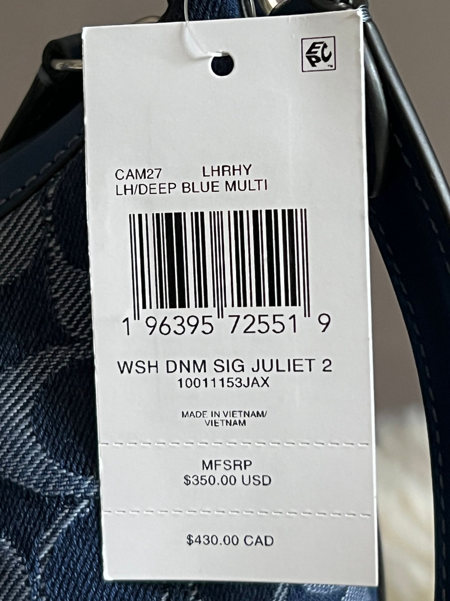 Coach Juliet Shoulder Bag 25 in Signature Denim