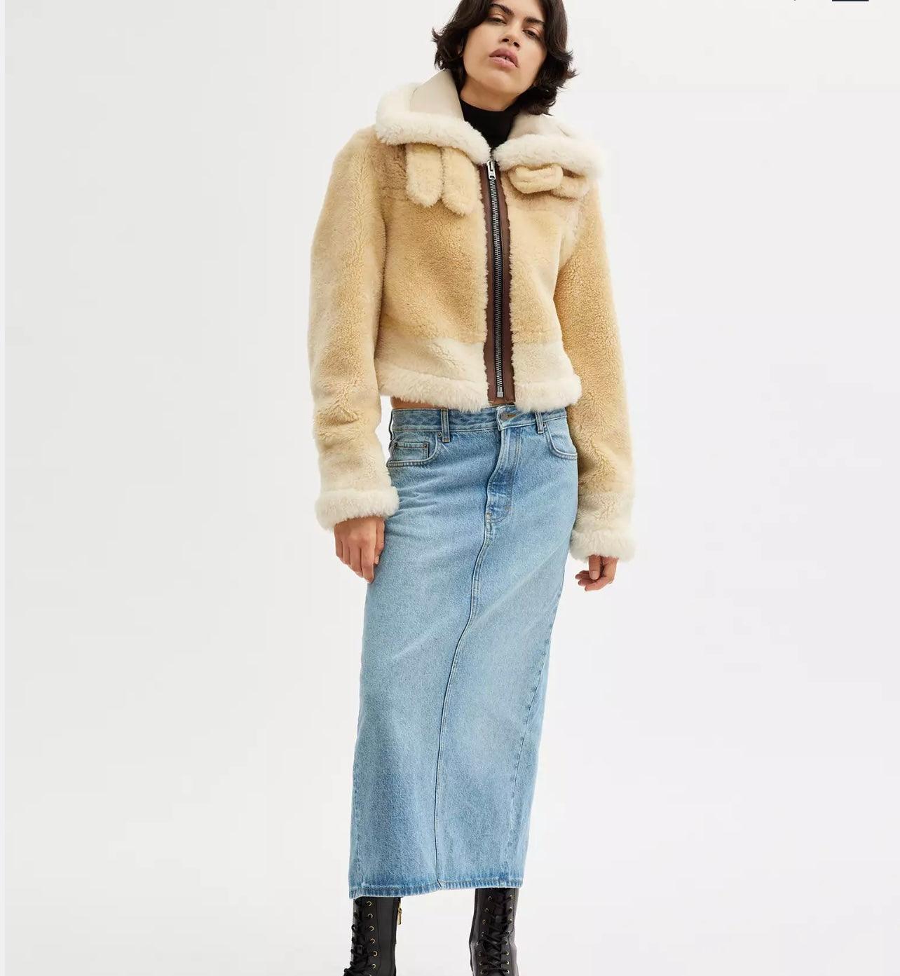 Coach Long Denim Skirt
