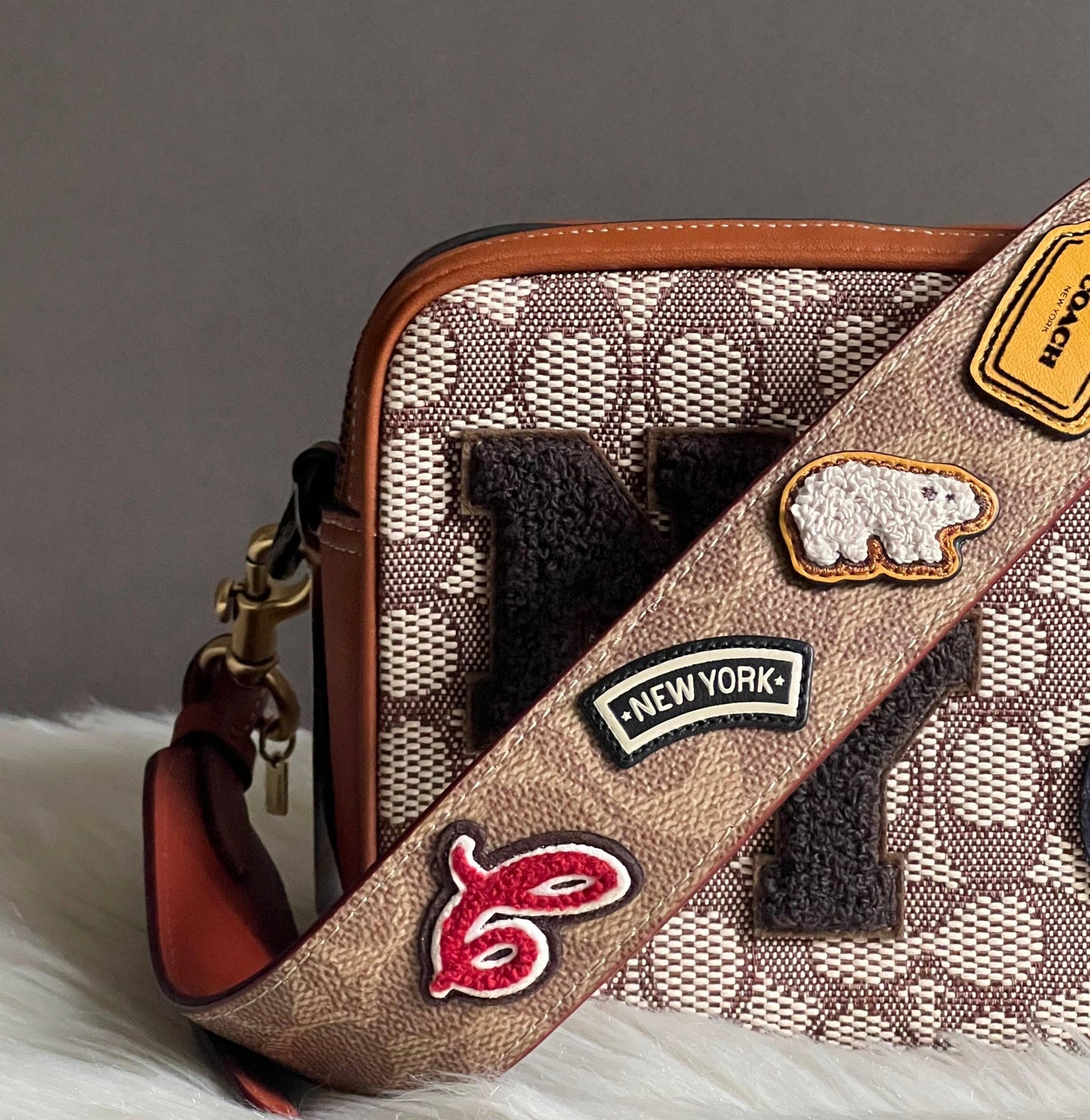 Coach Strap In Signature Canvas With Patches