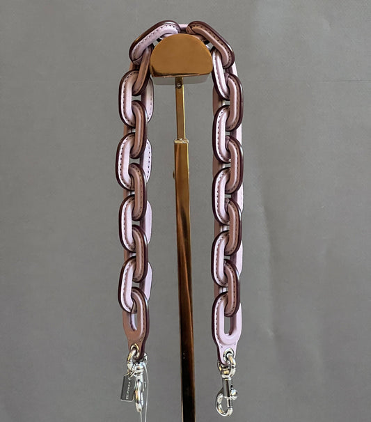Coach Leather Covered Short Chain Strap