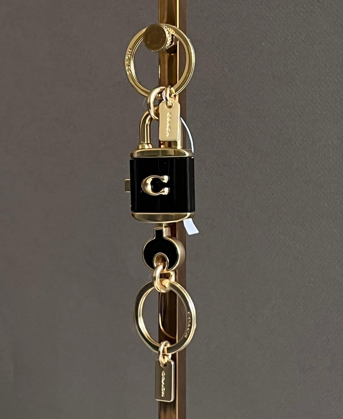 Coach Lock And Key Bag Charm Key Ring