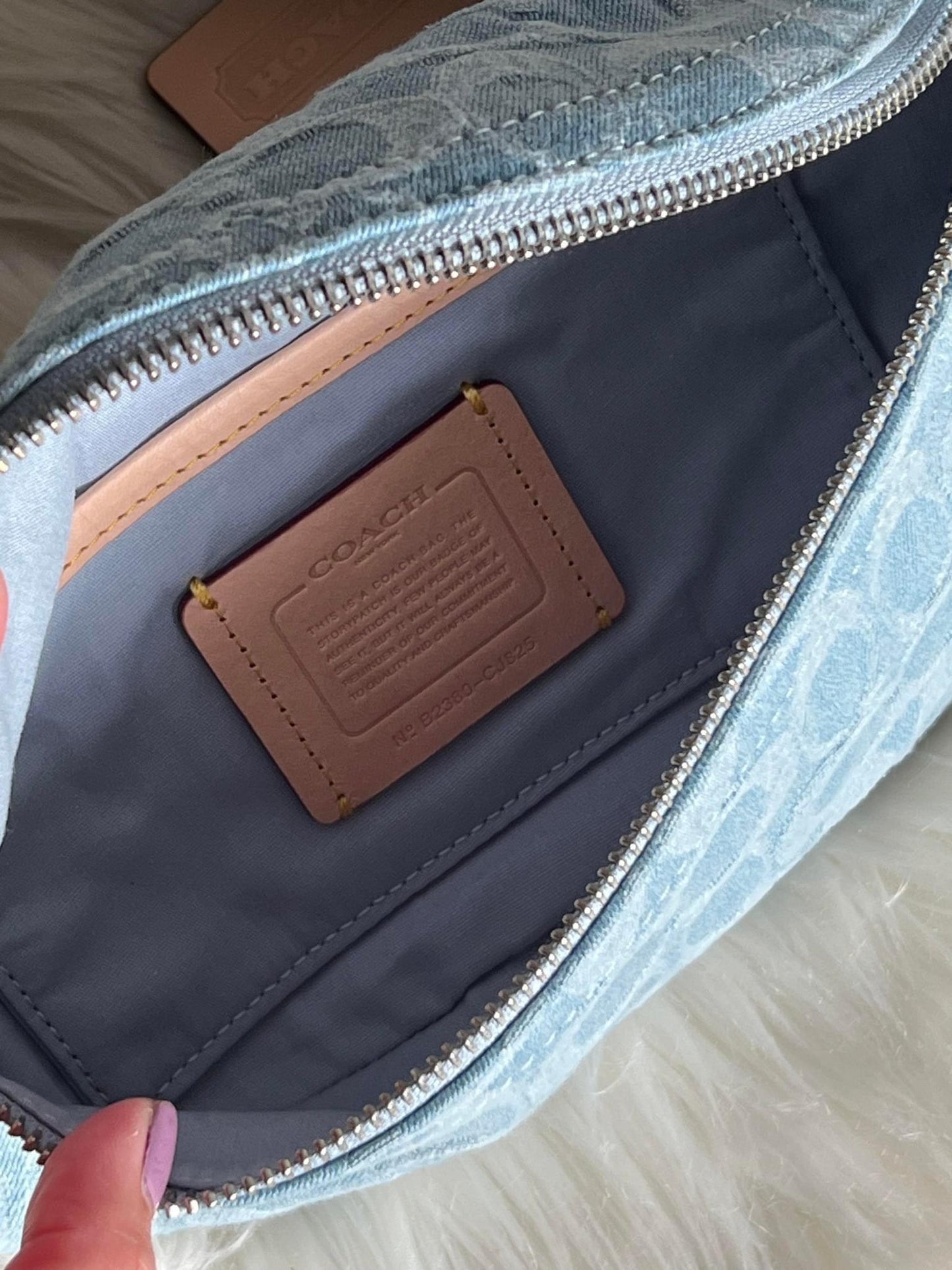 Coach Charter Belt Bag 7 in Signature Denim