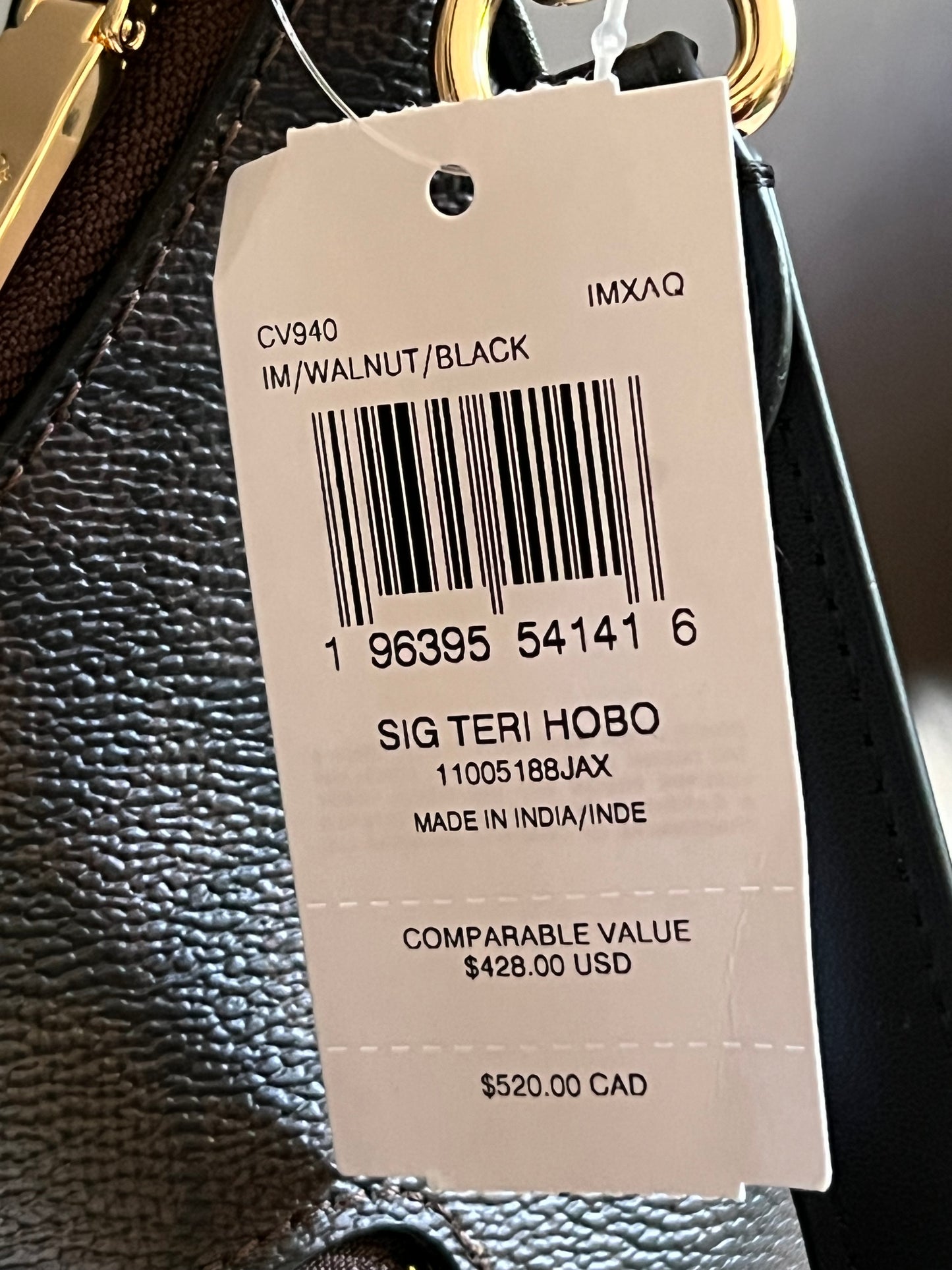 Coach Teri Hobo Bag in Signature Canvas