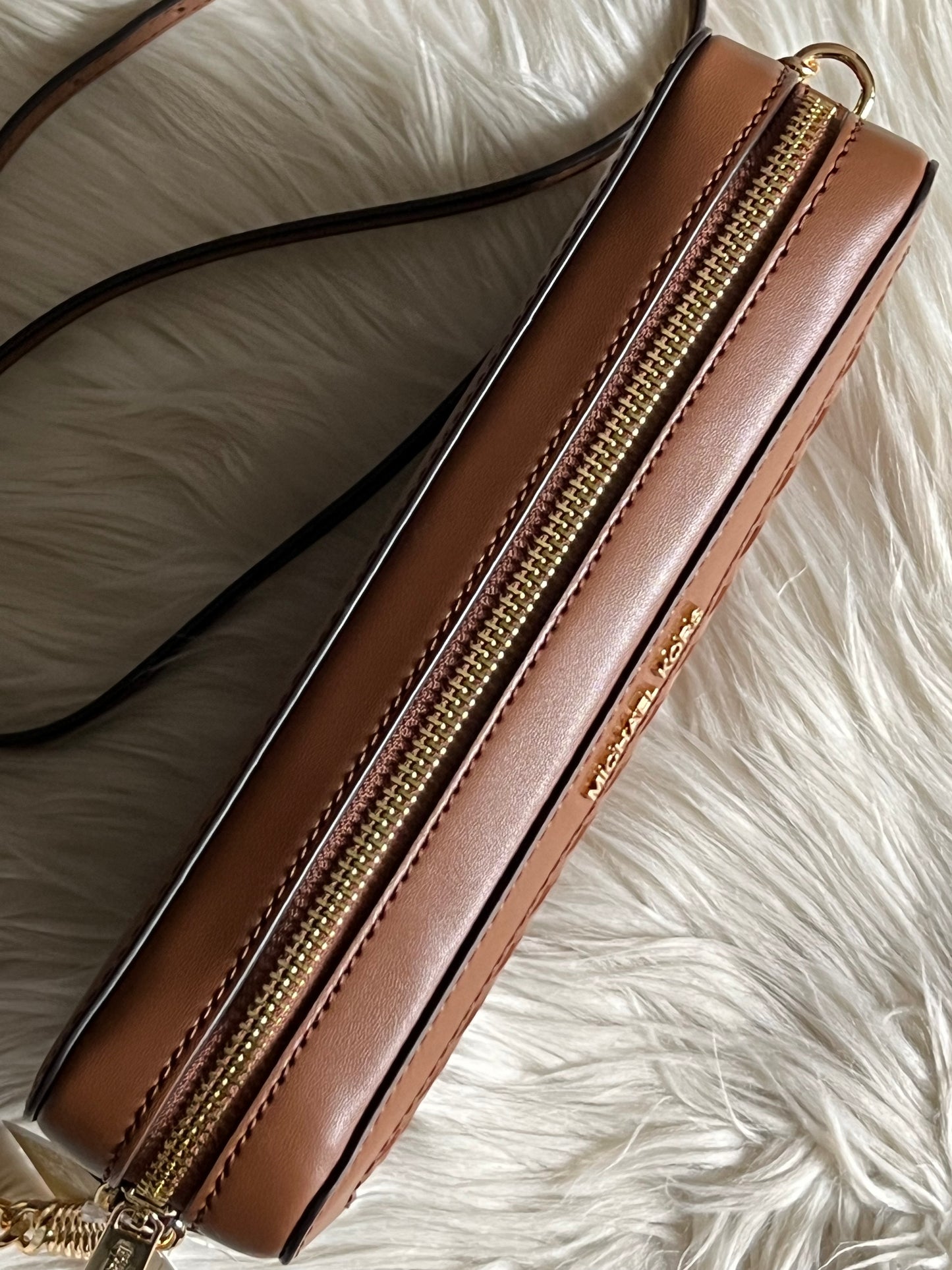 Michael Kors Jet Set Large Woven Crossbody Bag