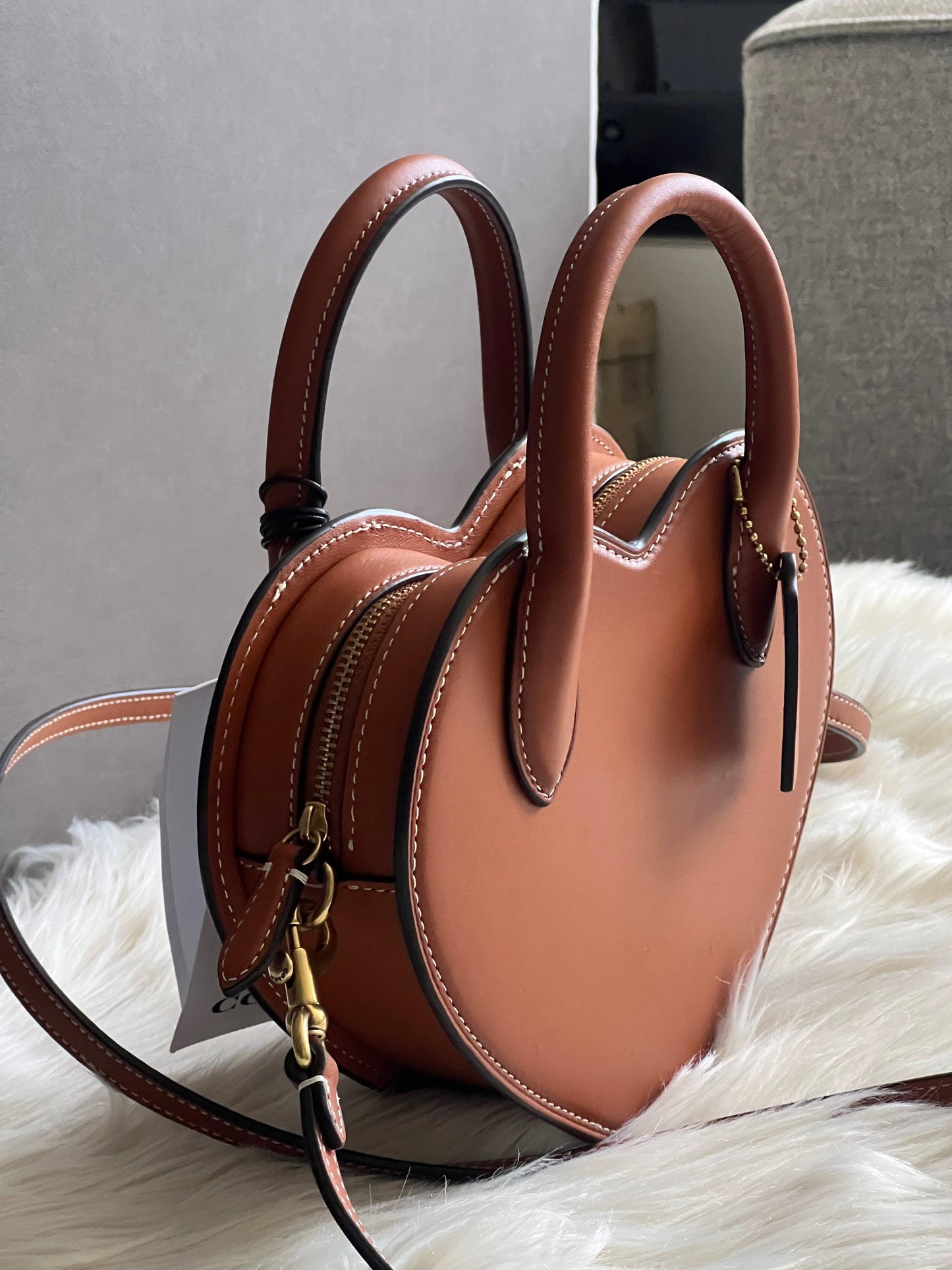 Coach Heart Bag in Regenerative Leather