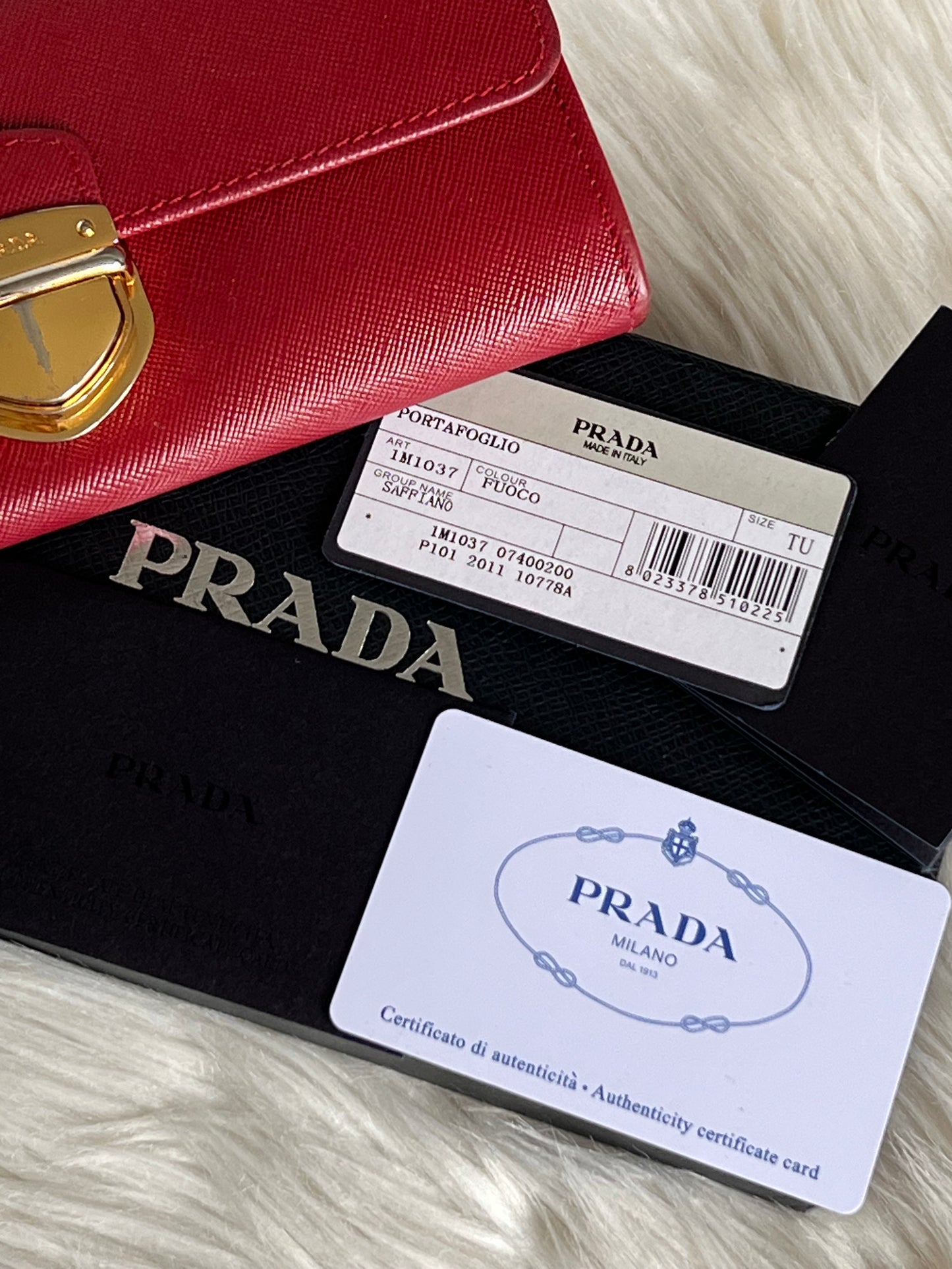 Prada Saffiano Long Wallet