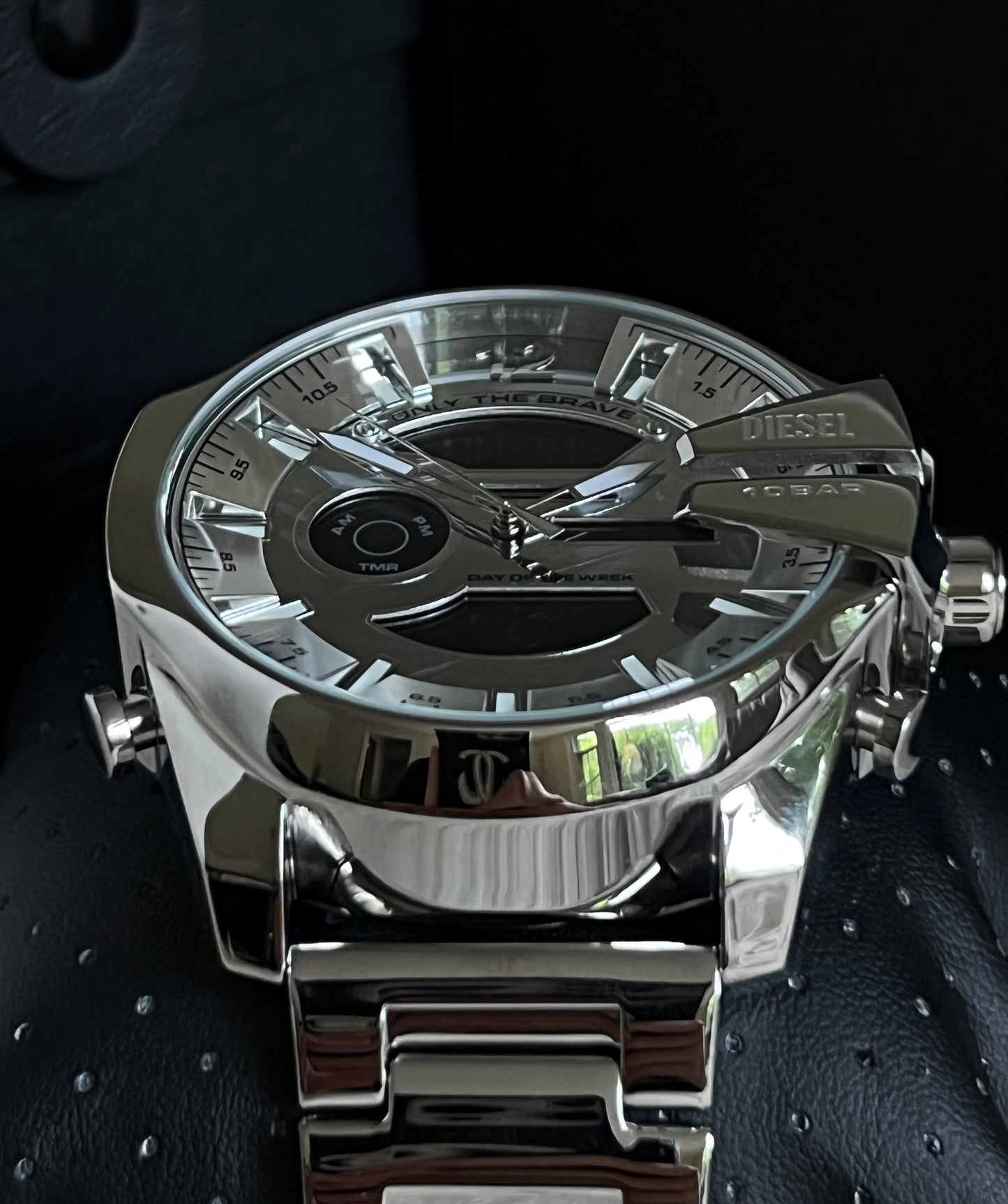 Diesel Men’s Mega Chief Ana-Digi Stainless Steel Watch