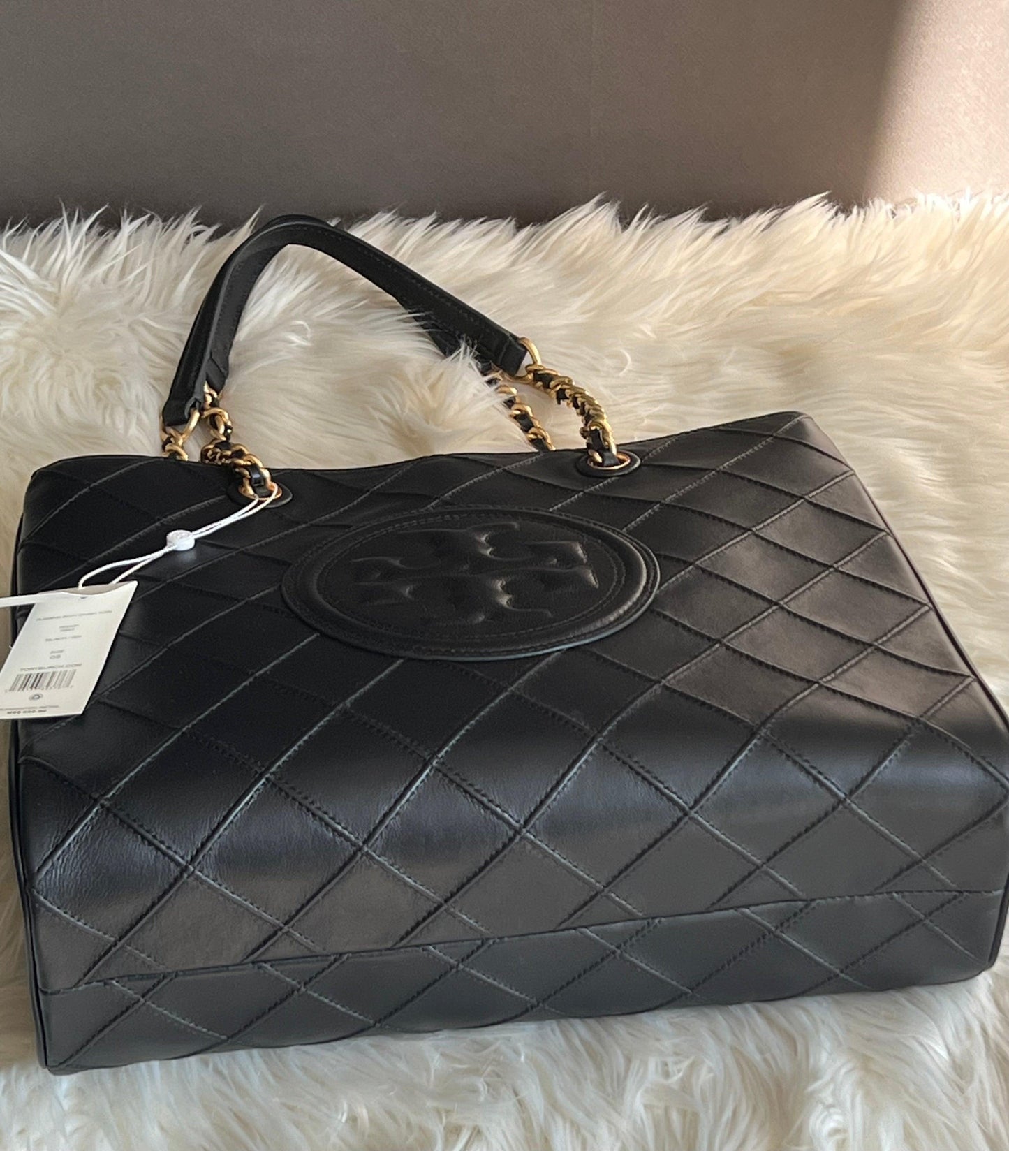 Tory Burch Fleming Leather Tote Bag