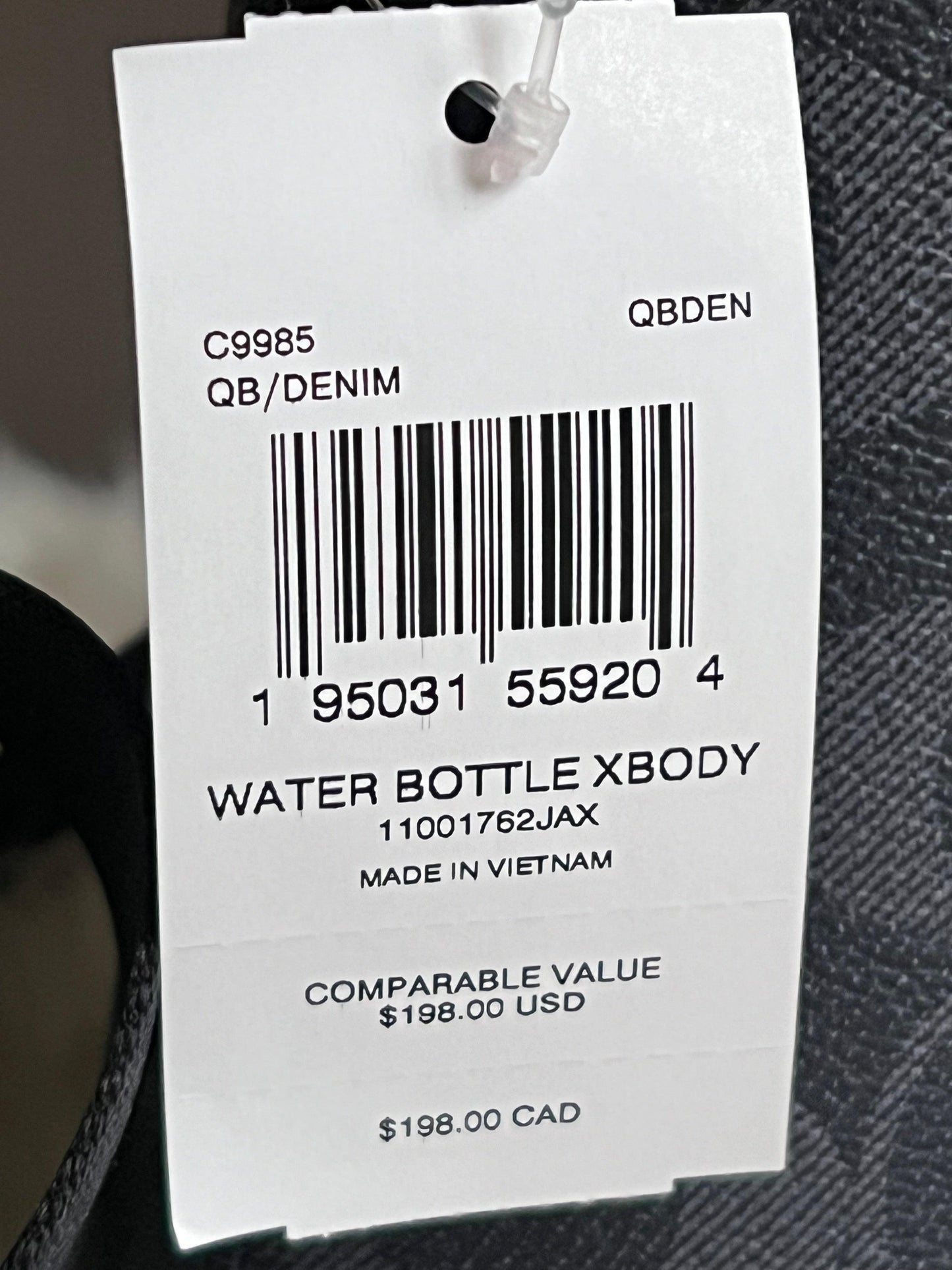 Coach Water Bottle Crossbody in Signature Canvas