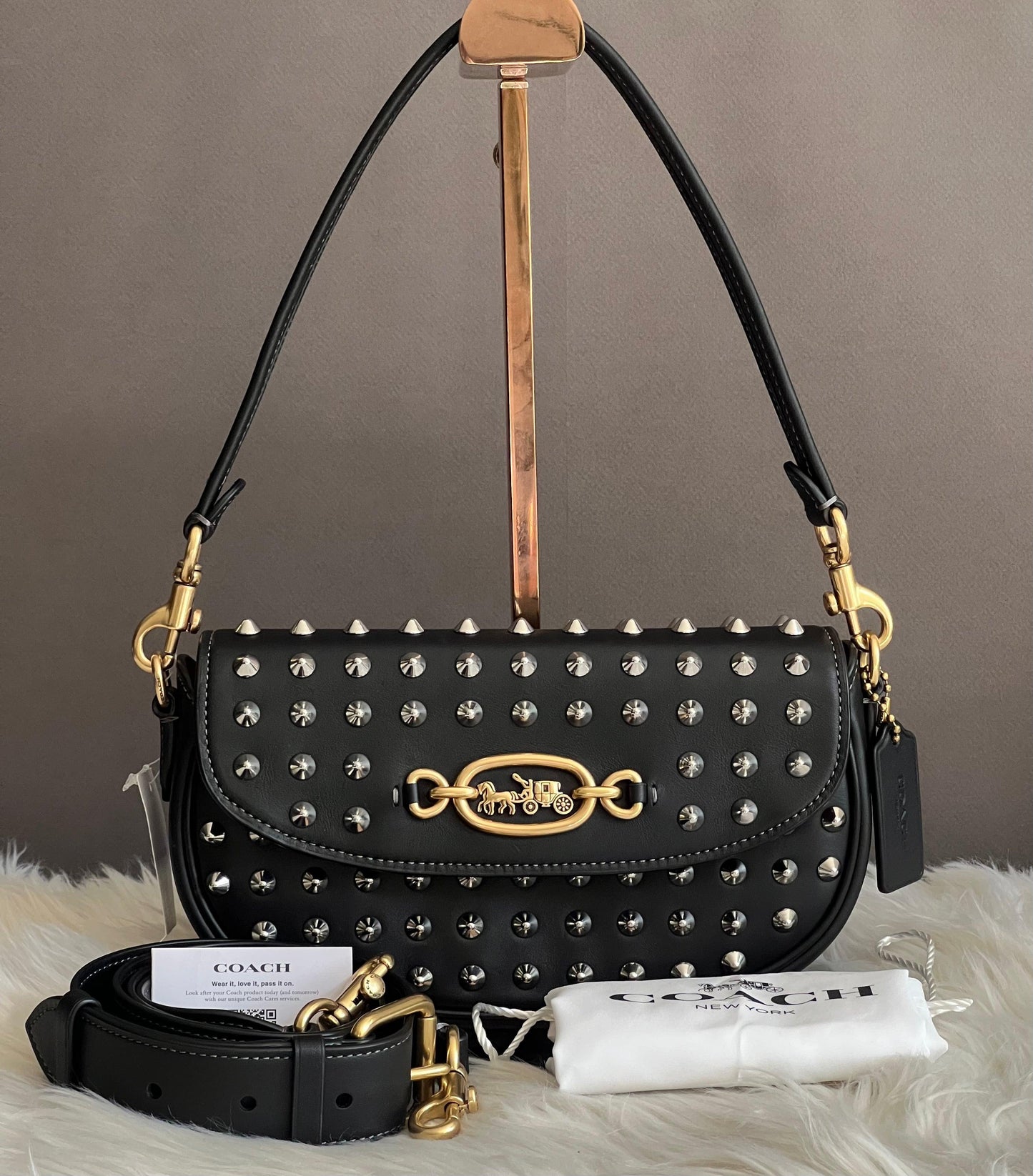 Coach Harley Shoulder Bag 23 with Studs