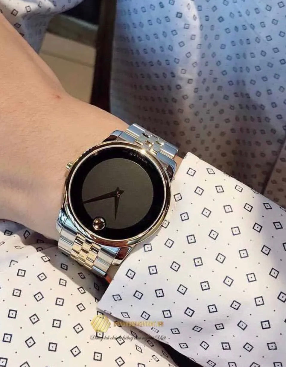 Movado Men’s Museum Black Dial Two-Tone Watch