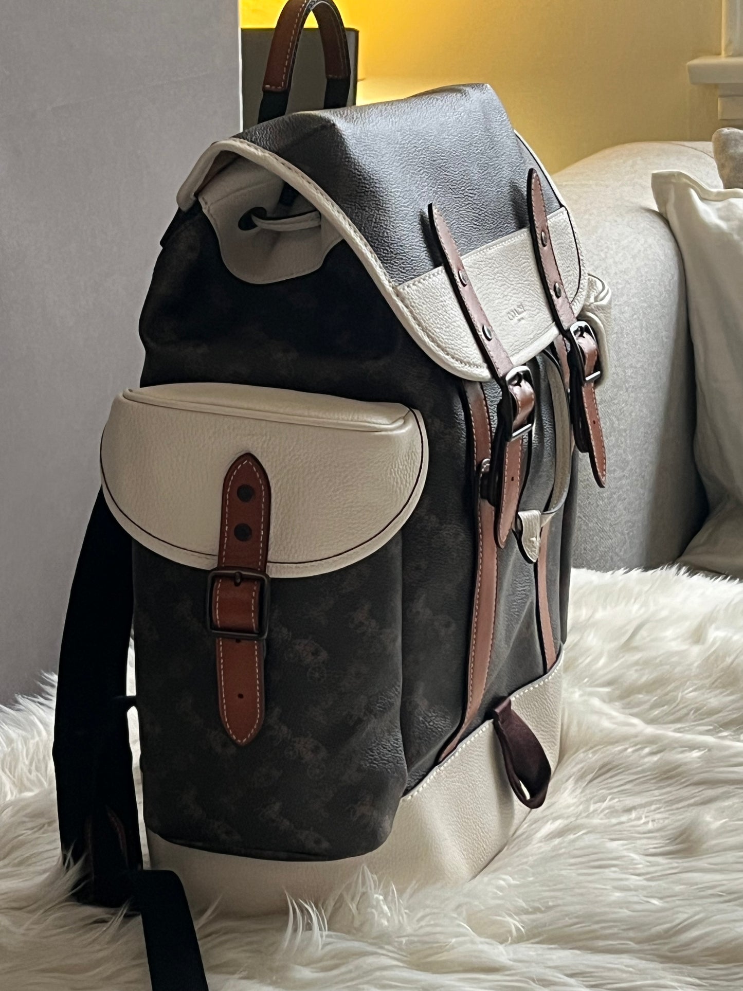 Coach Hitch Backpack with Horse and Carriage Print