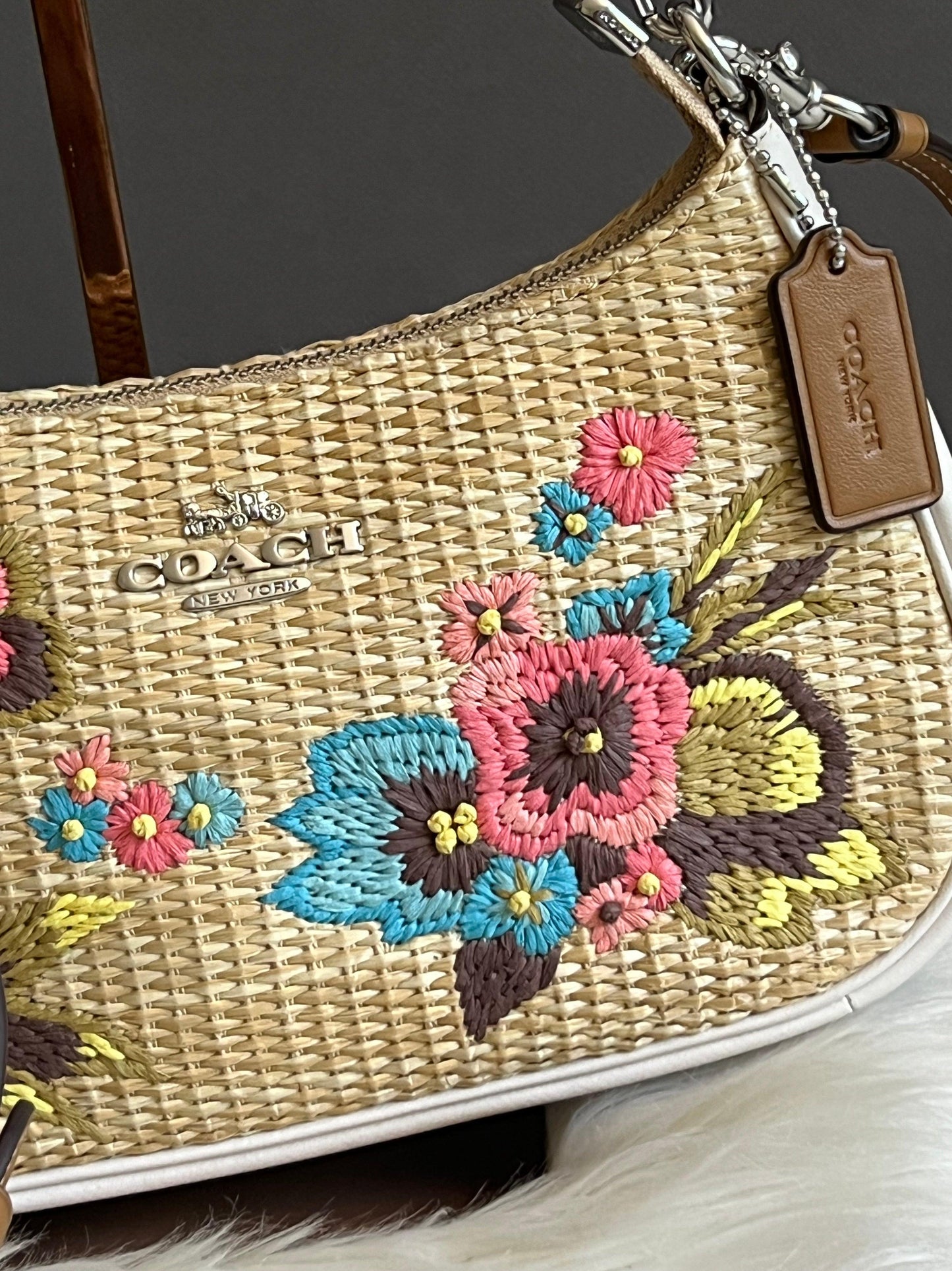 Coach Teri Shoulder Bag with Floral Embroidery