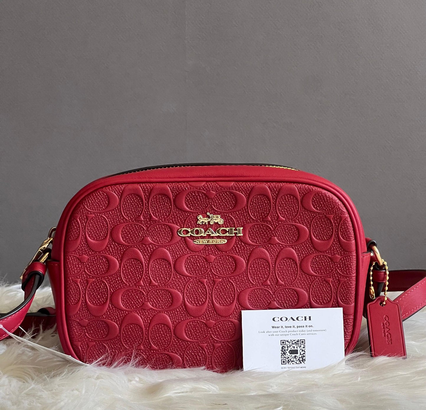Coach Mini Jamie Camera Bag in Signature Leather