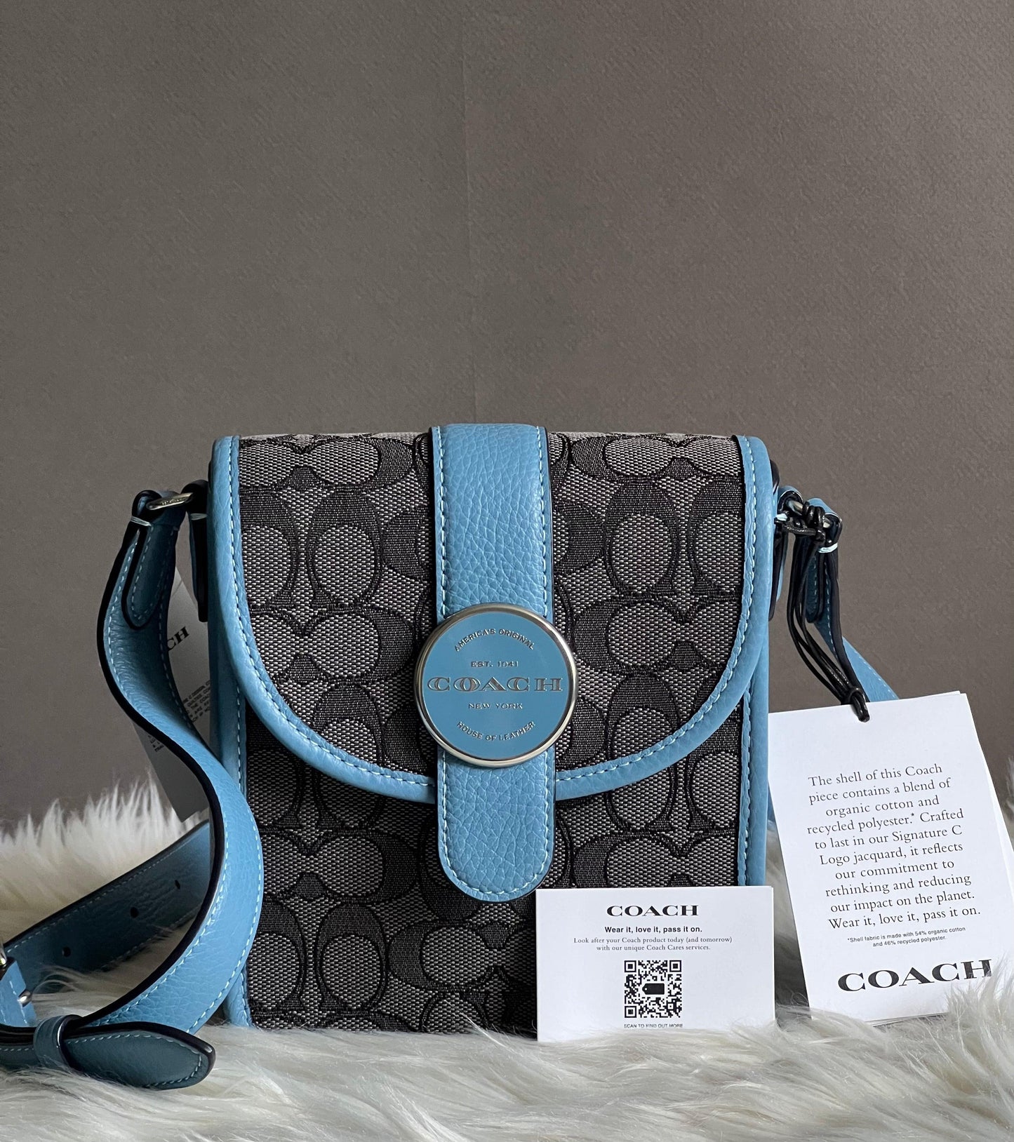 Coach North/South Lonnie Crossbody in Signature Jacquard