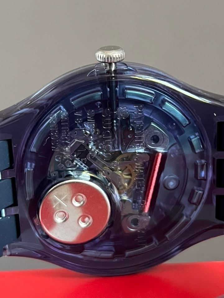 Swatch Blue Pillow Watch