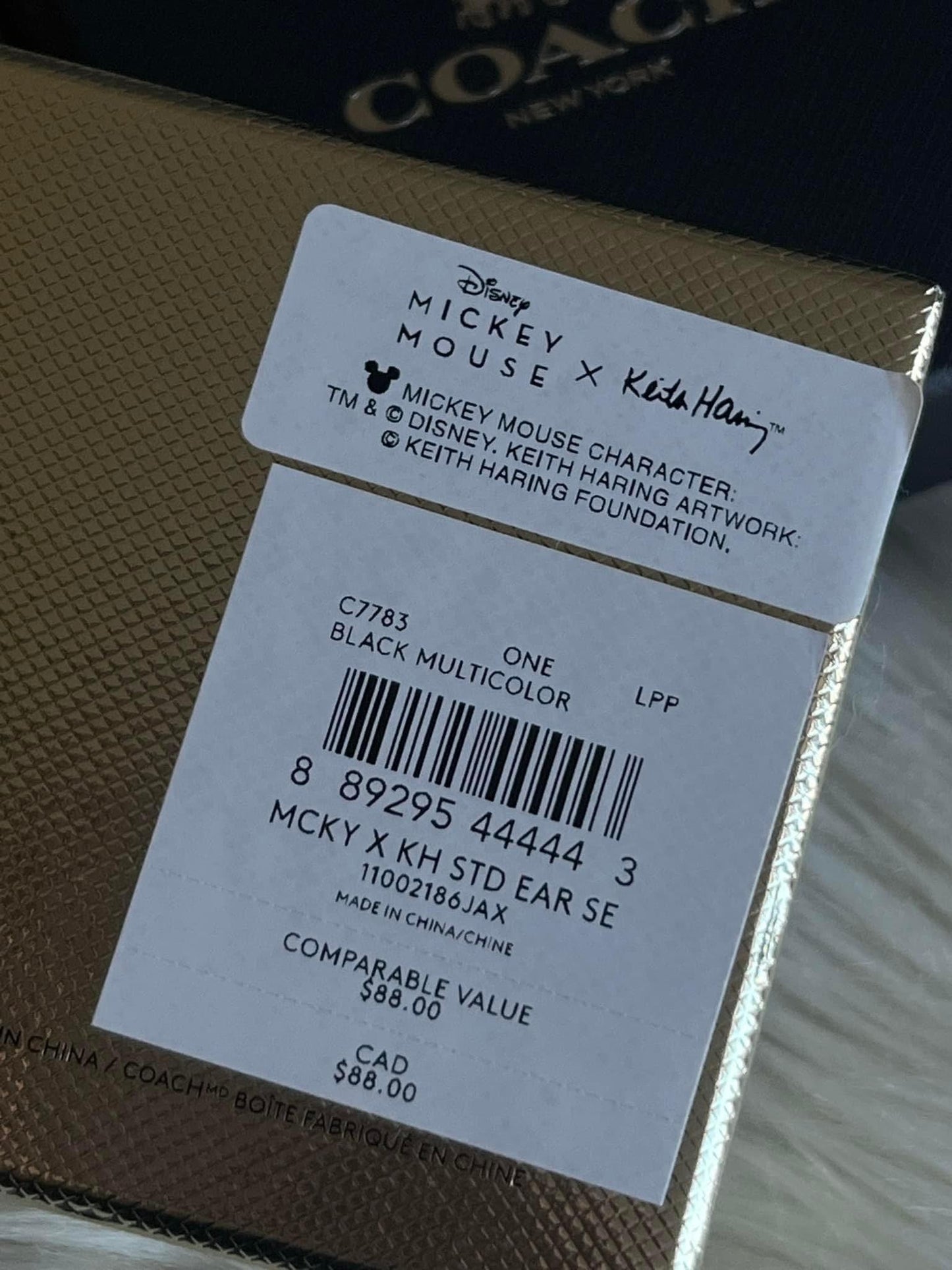 Coach Disney Mickey Mouse X Keith Haring Stud Earrings Set