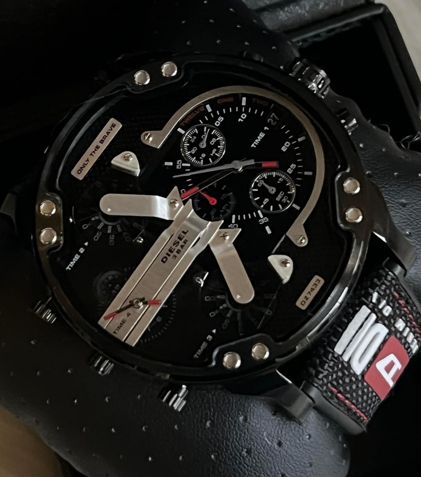 Diesel Men’s Mr. Daddy 2.0 Stainless Steel Quartz Watch with Nylon Strap