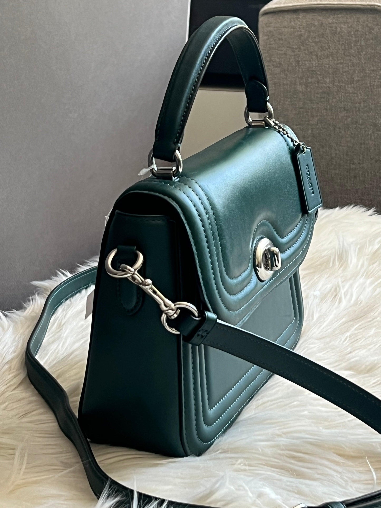 Coach Marlie Top Handle Satchel with Border Quilting