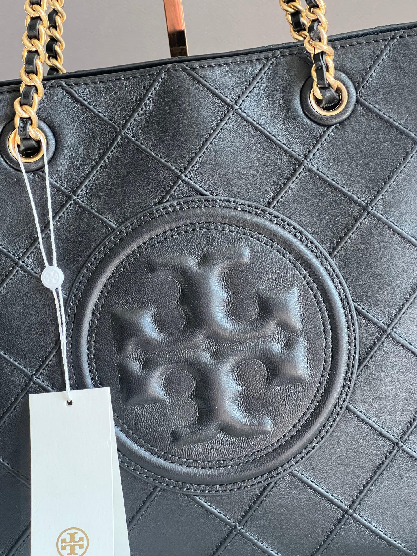 Tory Burch Fleming Leather Tote Bag