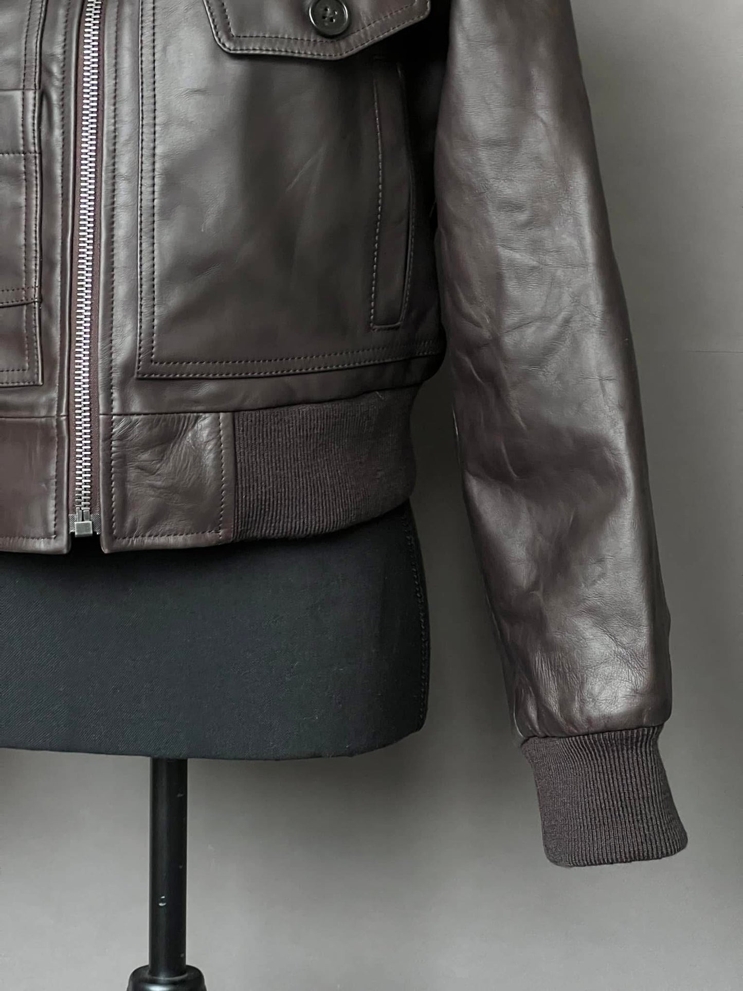 Coach Cropped Leather Jacket