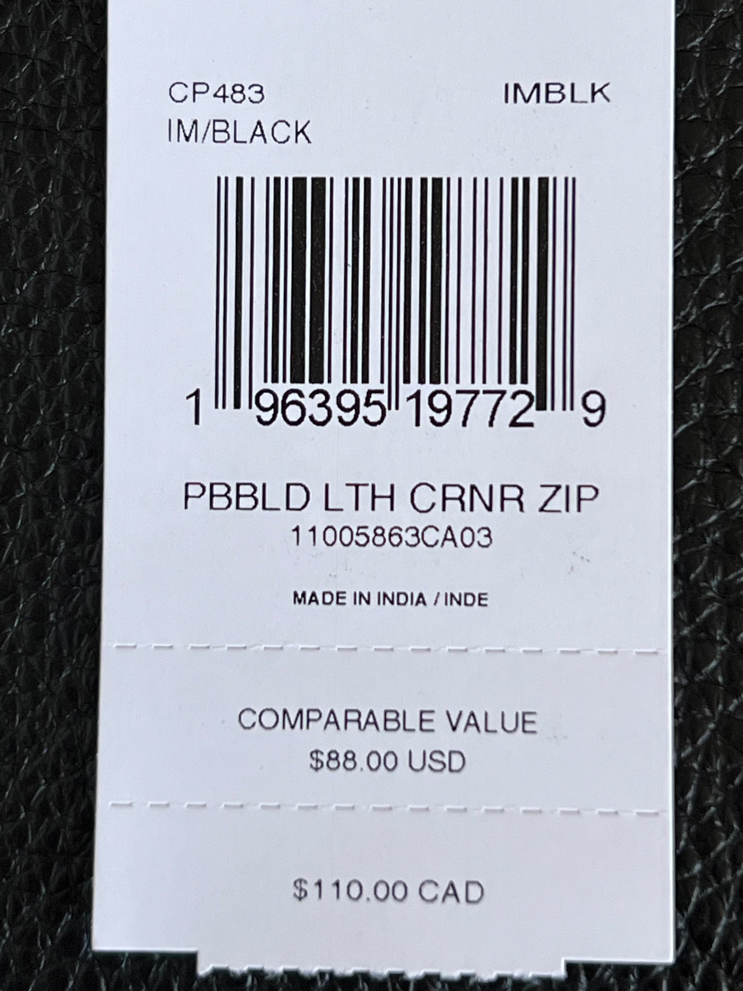 Coach Corner Zip Wristlet