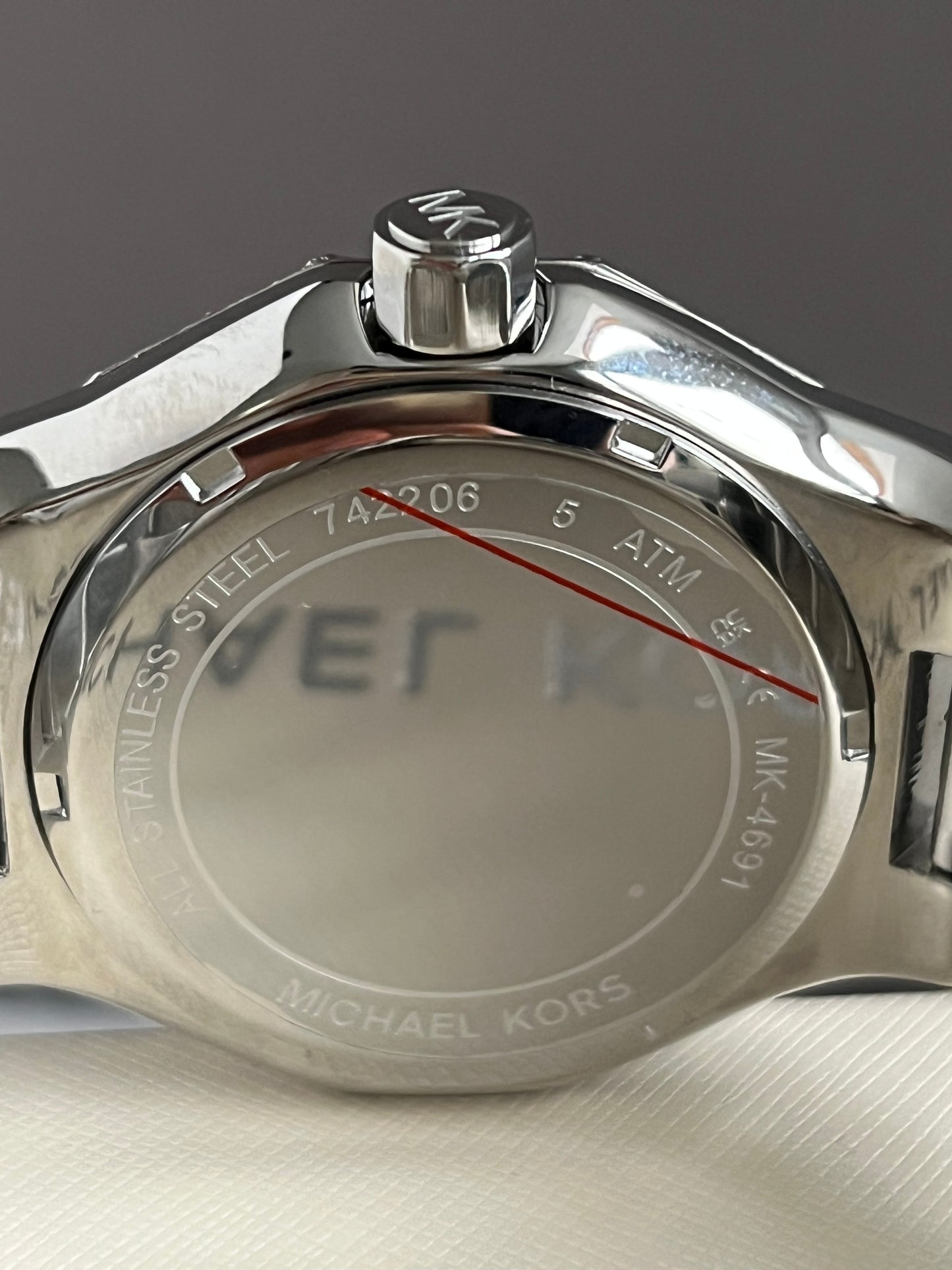 Micheal Kors Women’s Oversized Raquel Pavé Silver-Tone Watch