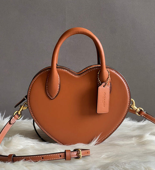 Coach Heart Bag in Regenerative Leather