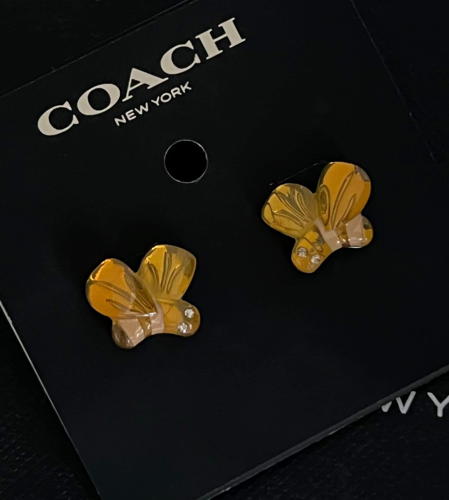 Coach Bumble Bee Stud Earrings