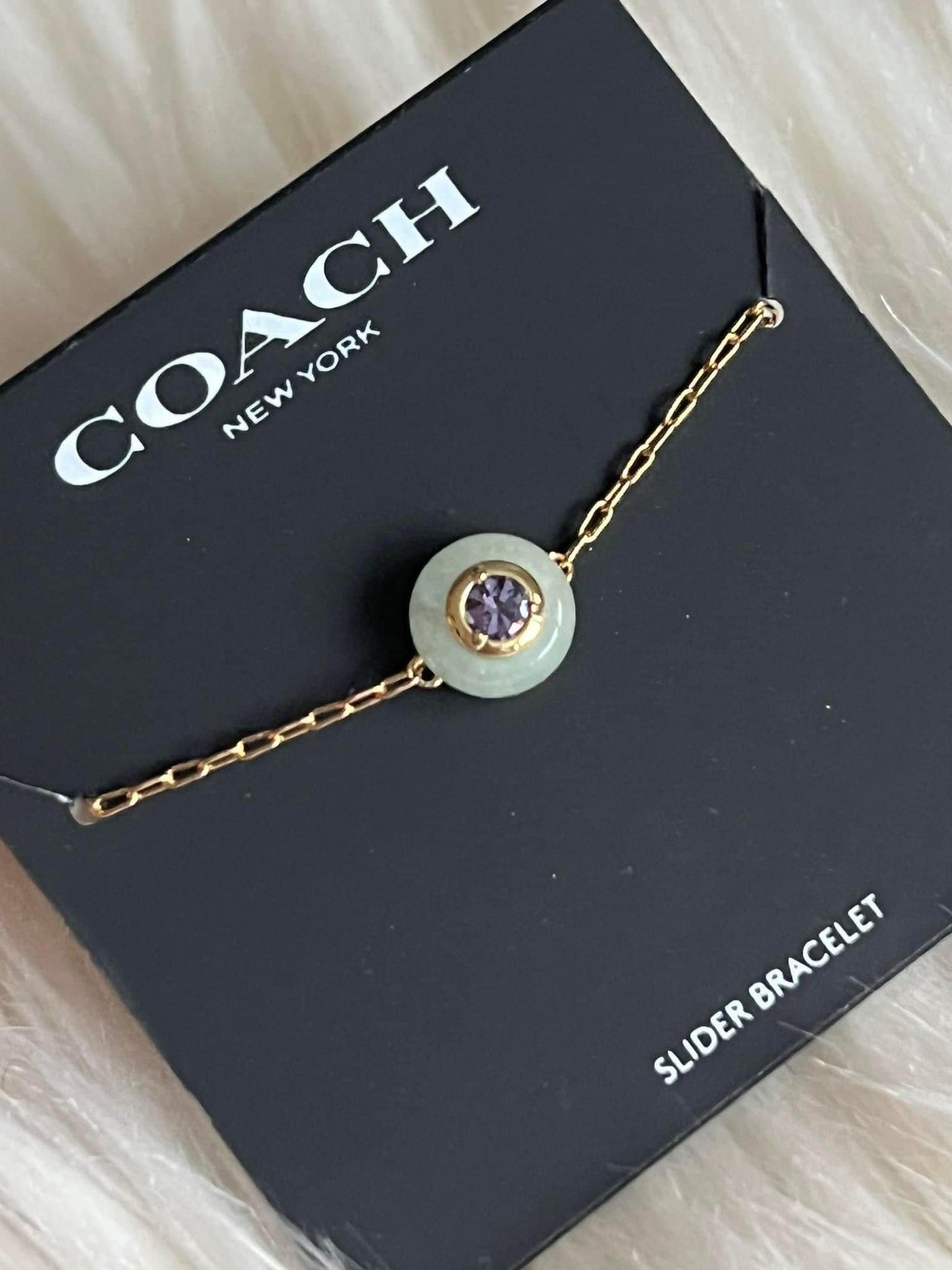 Coach Semiprecious Crystal Slider Bracelet