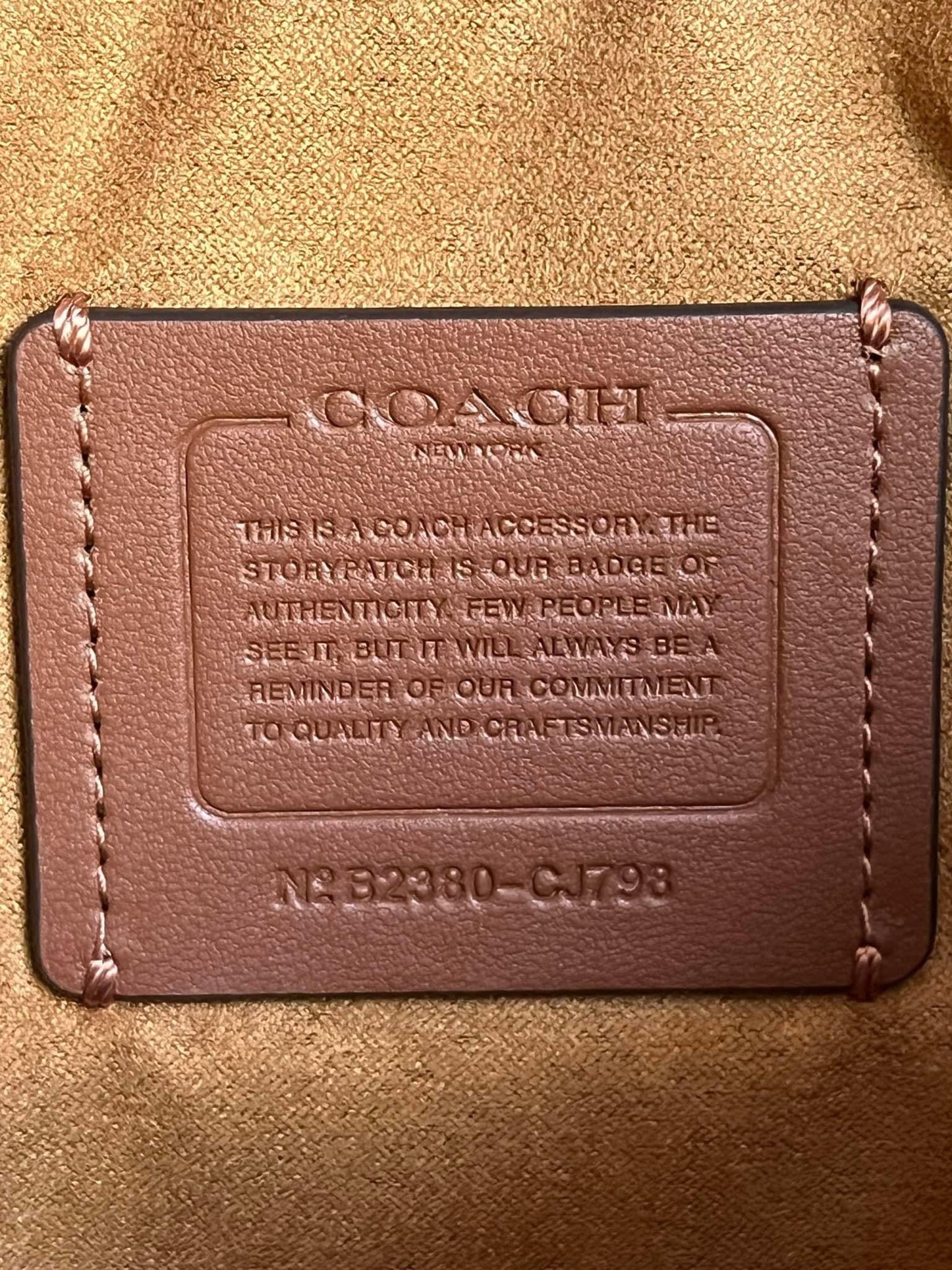 Coach Pouch Wristlet In Crossgrain Leather With Signature Canvas Interior