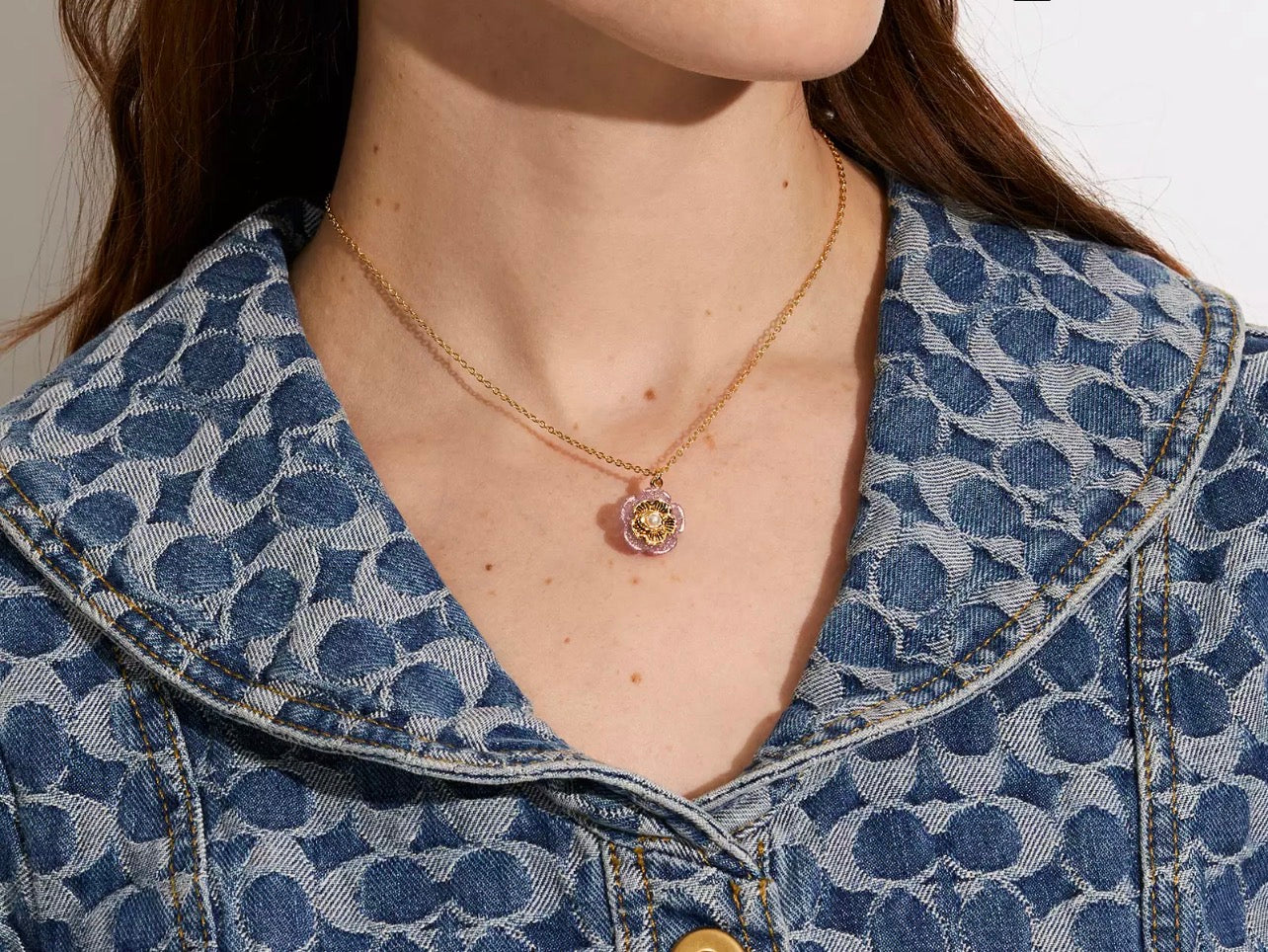 Coach Tea Rose Necklace